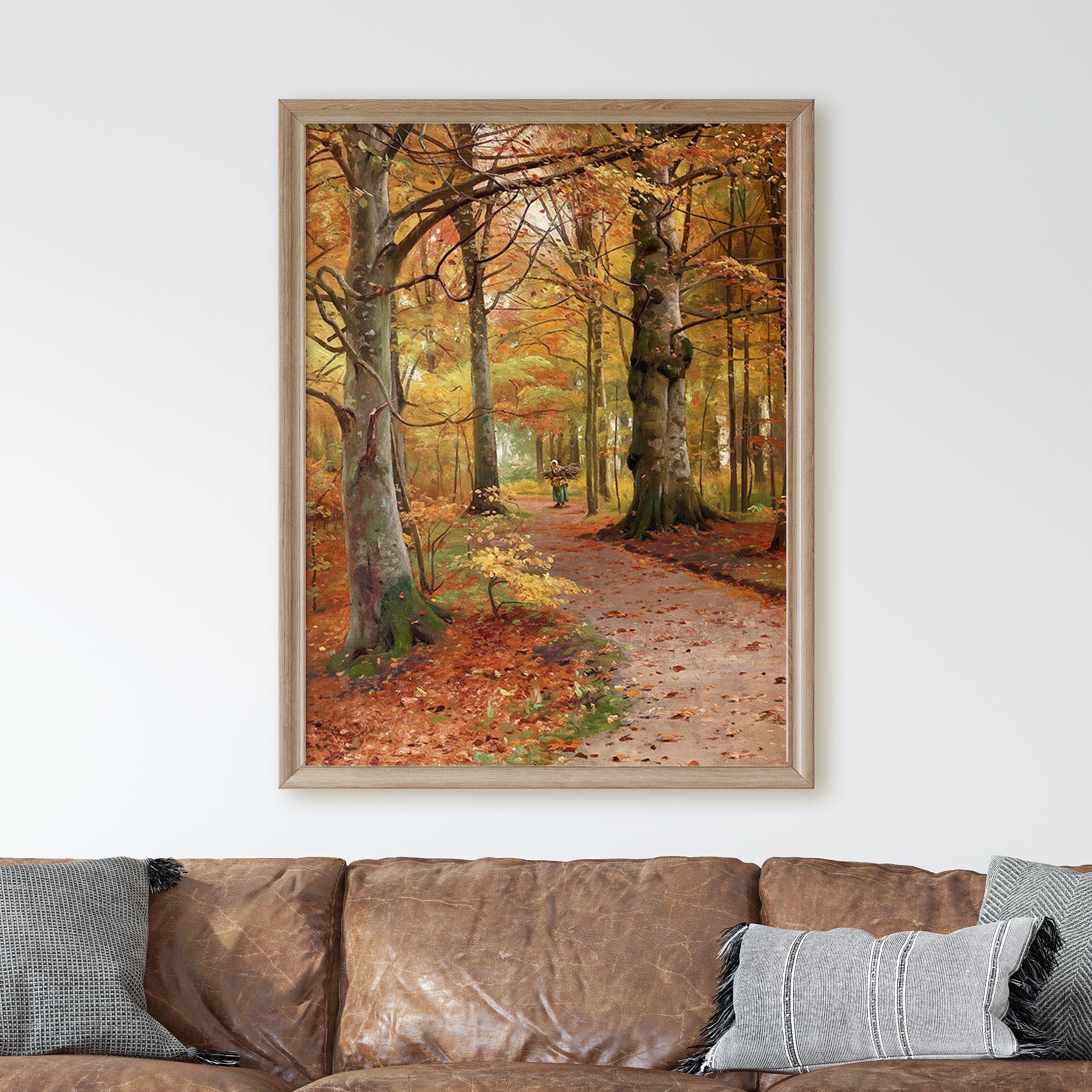 A Beech Forest in Autumn 1920s Danish Fall Landscape - Image 2