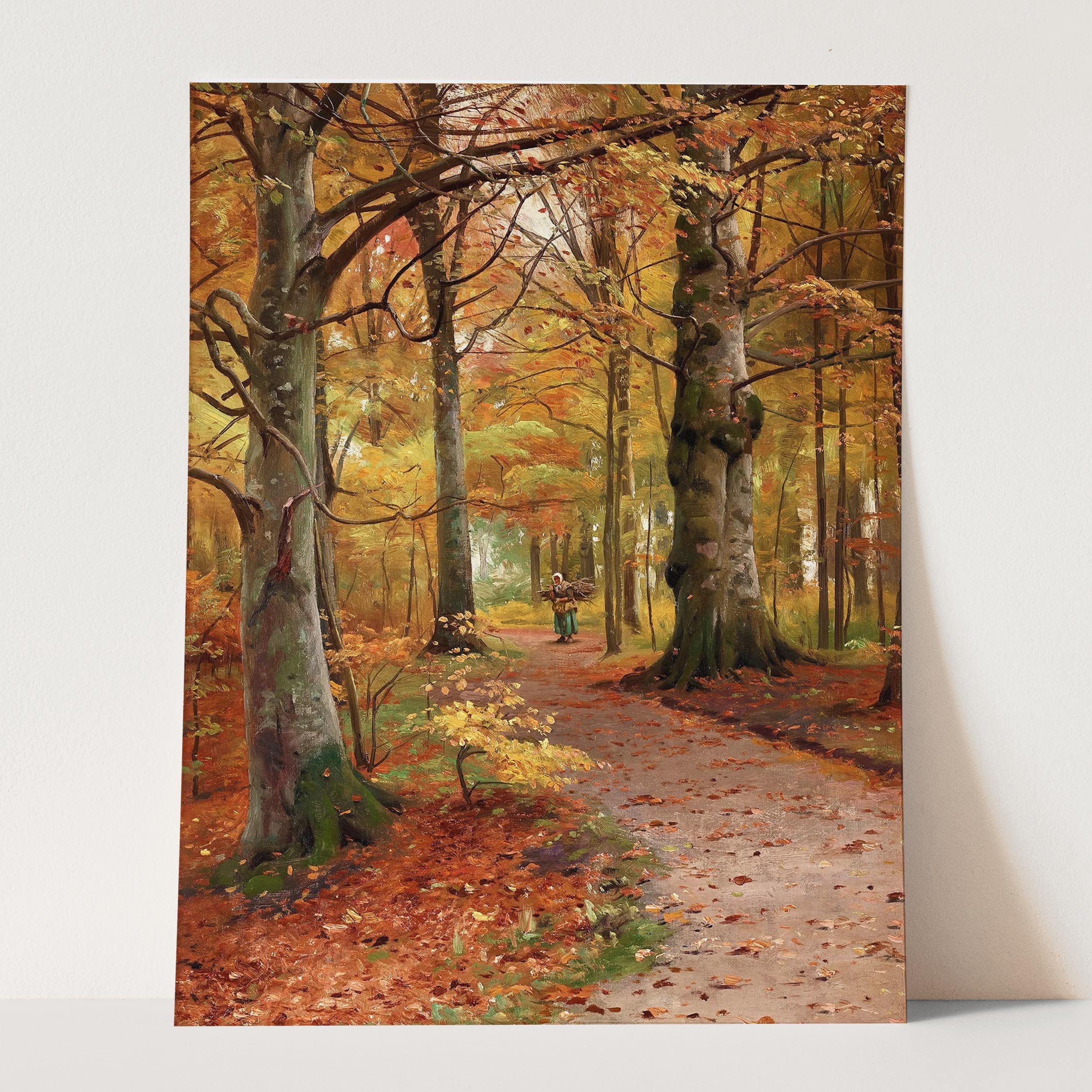 A Beech Forest in Autumn 1920s Danish Fall Landscape - Image 3