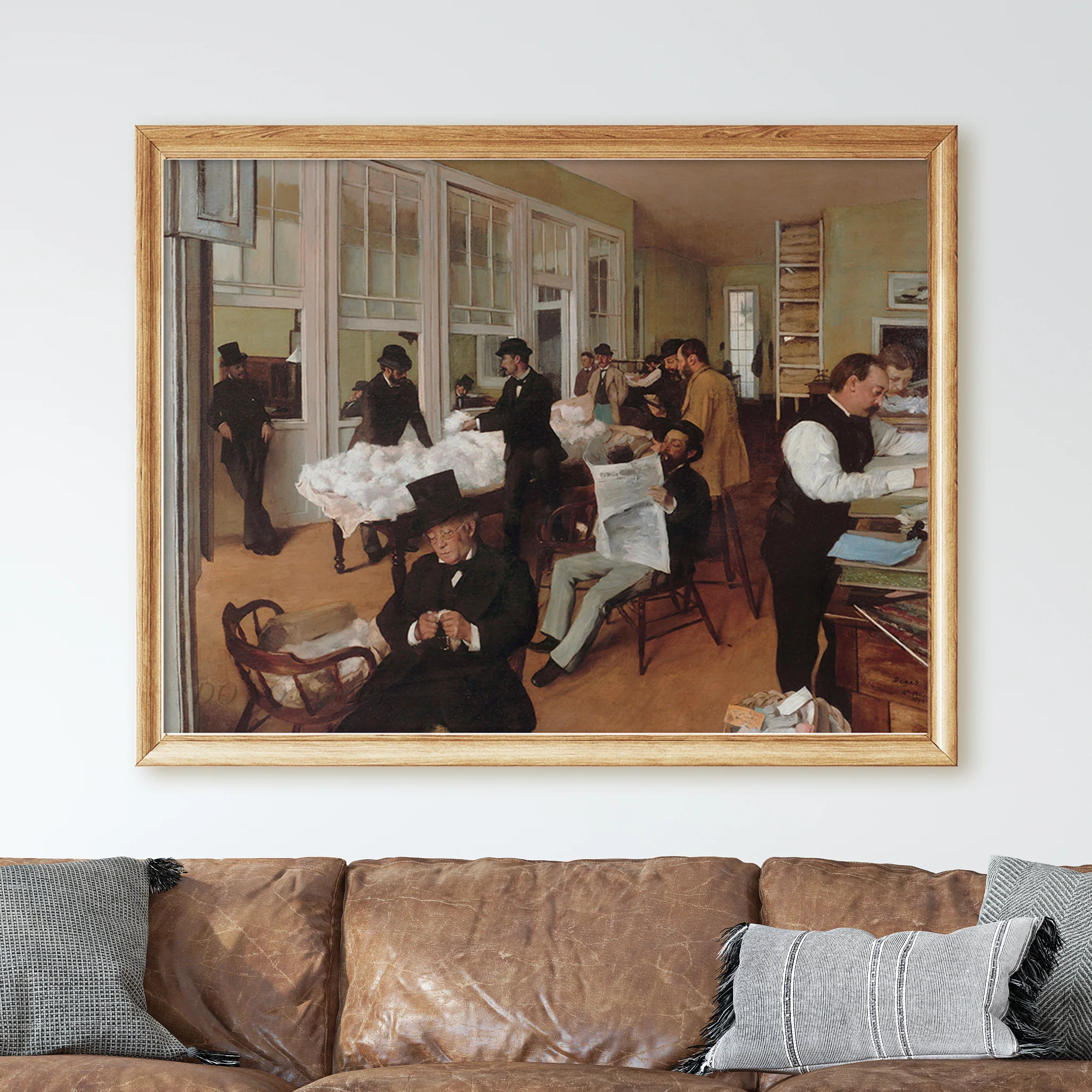 A Cotton Office in New Orleans (1873) by Edgar Degas - Image 2