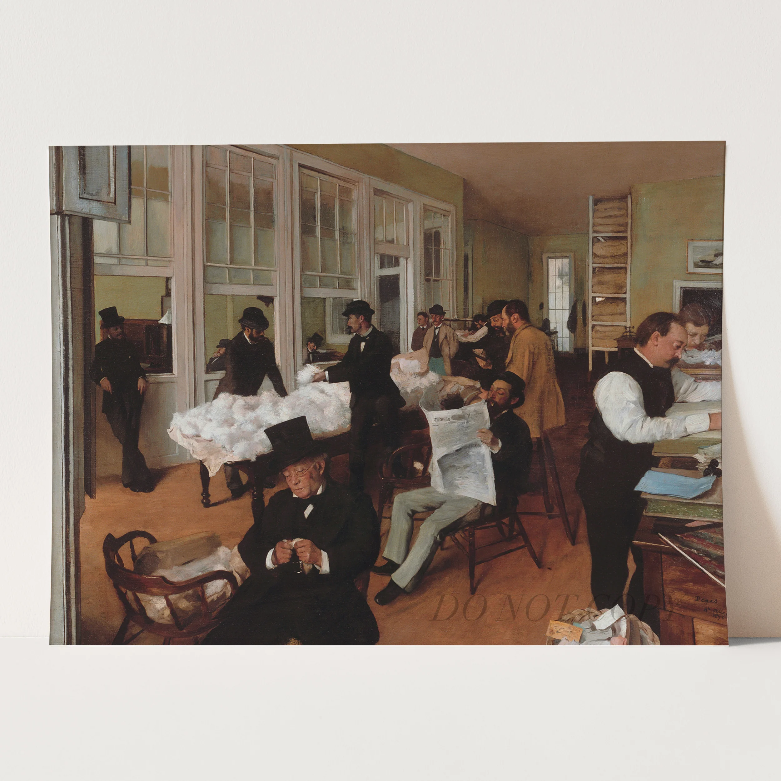 A Cotton Office in New Orleans (1873) by Edgar Degas - Image 3