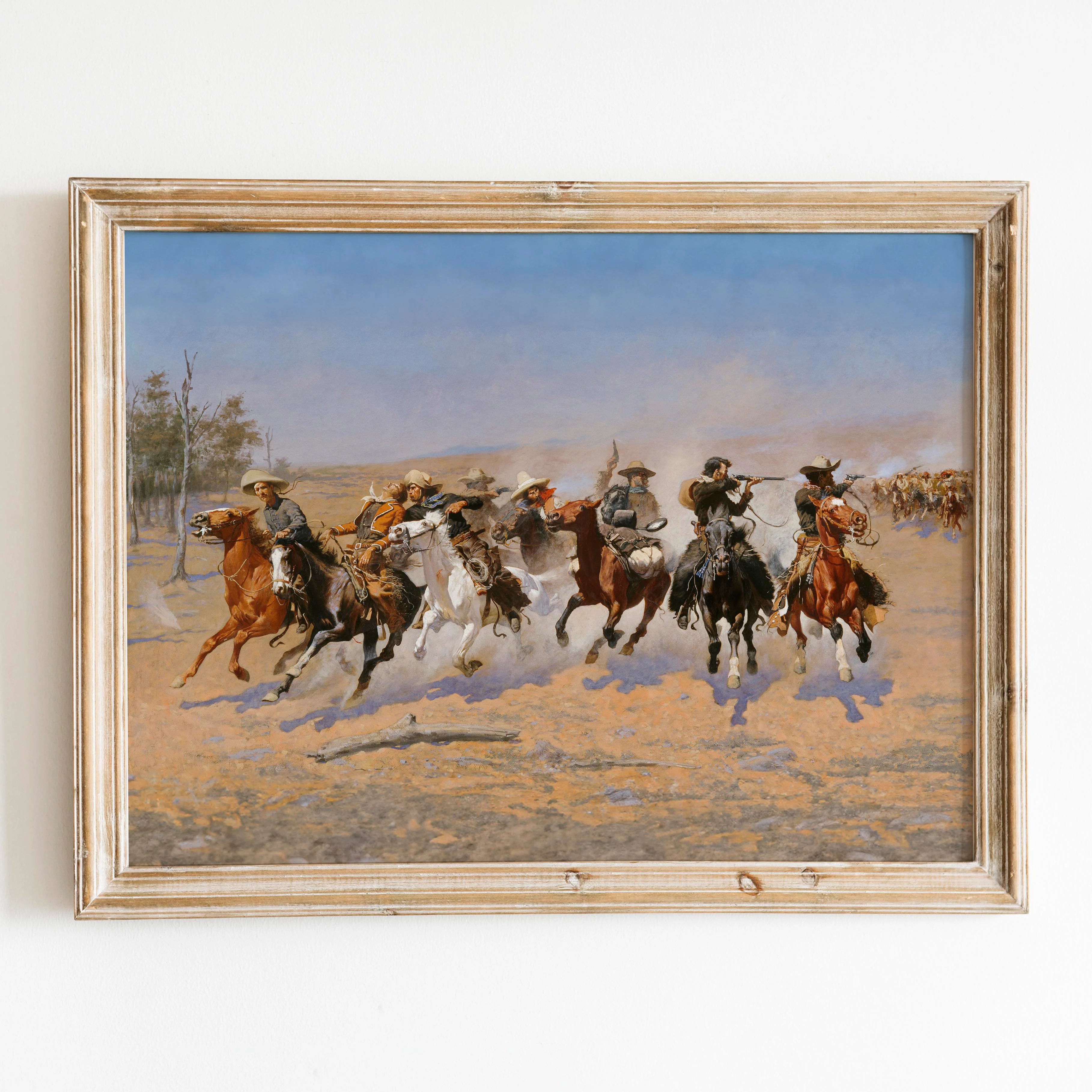A Dash for the Timber by Frederic Remington