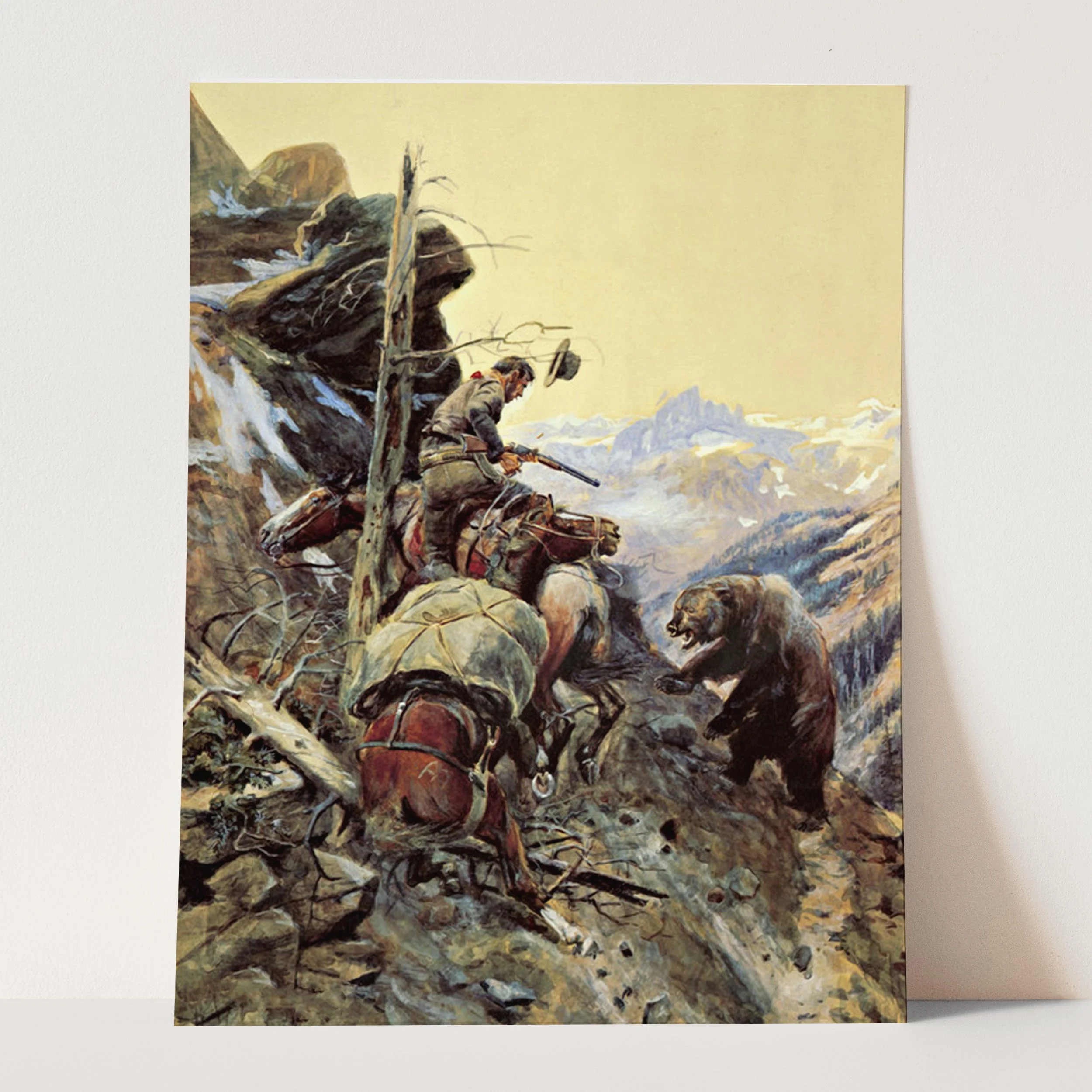 A Disputed Trail (1908) by Charles Marion Russell - Image 5