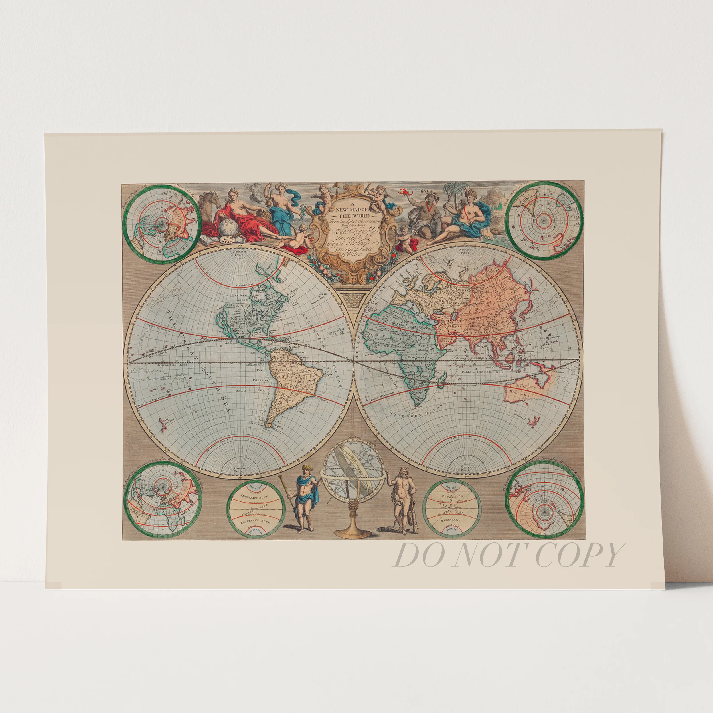 A New Map of the World (1720) by John Senex - Image 3