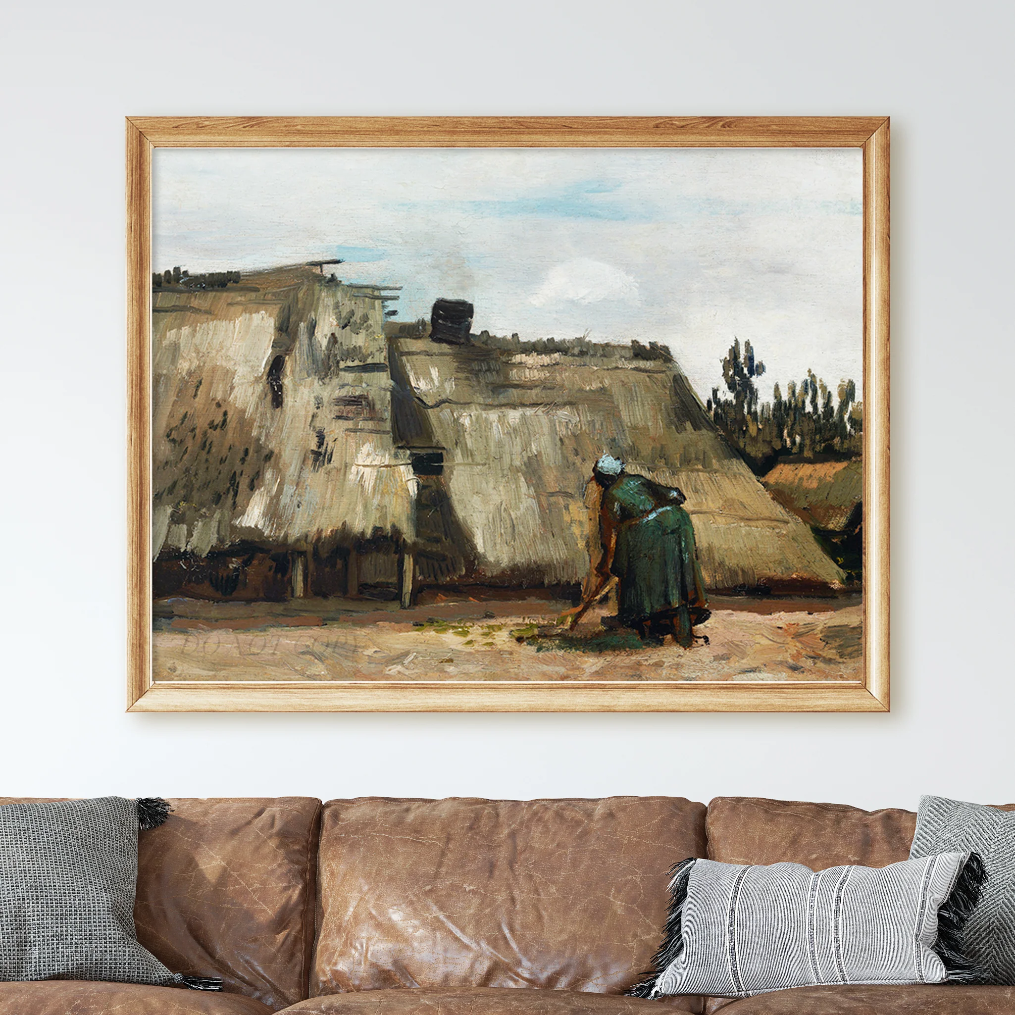 A Peasant Woman Digging in Front of Her Cottage (1885) by Van Gogh - Image 2