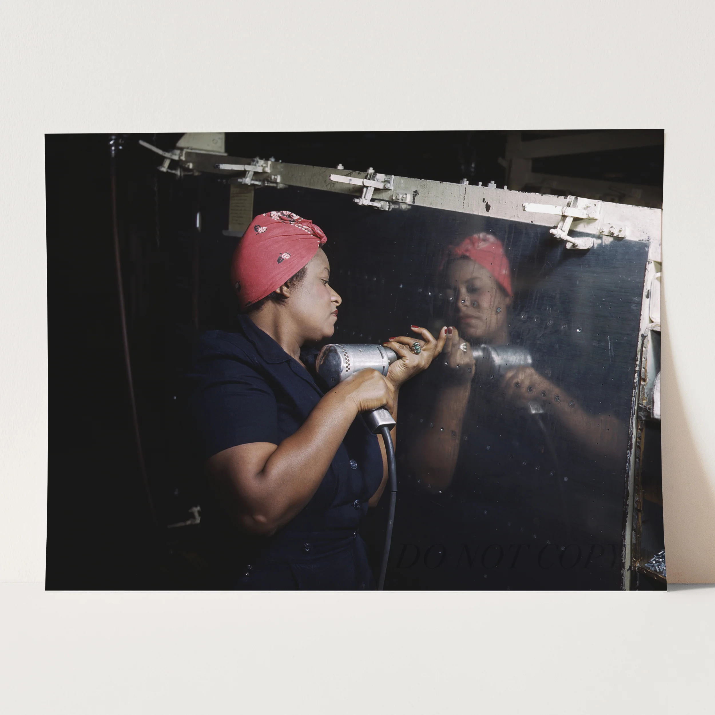 A Real-Life "Rosie the Riveter" Working On An A-31 Vengeance Dive Bomber Airplane 1943, World War Two - Image 3