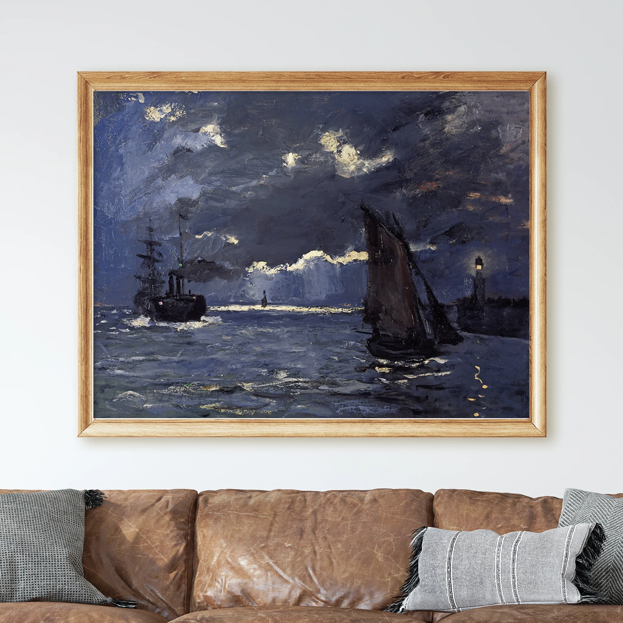 A Seascape, Shipping by Moonlight by Claude Monet - Image 2