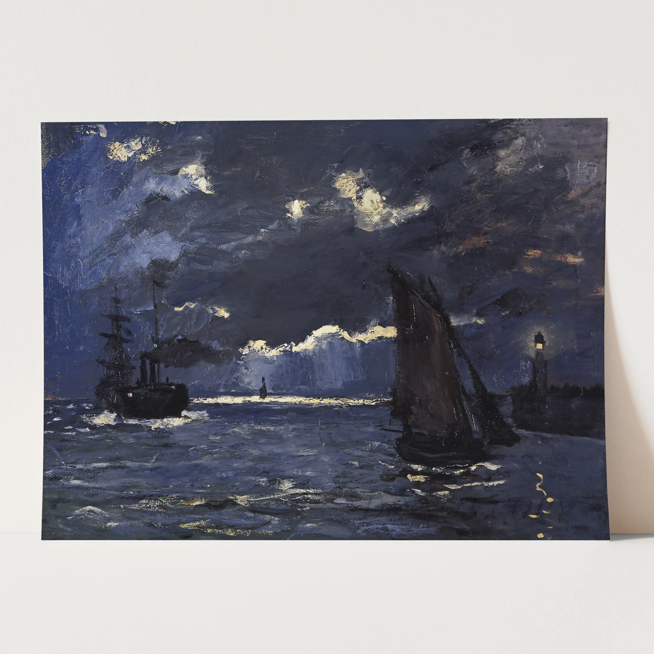 A Seascape, Shipping by Moonlight by Claude Monet - Image 3