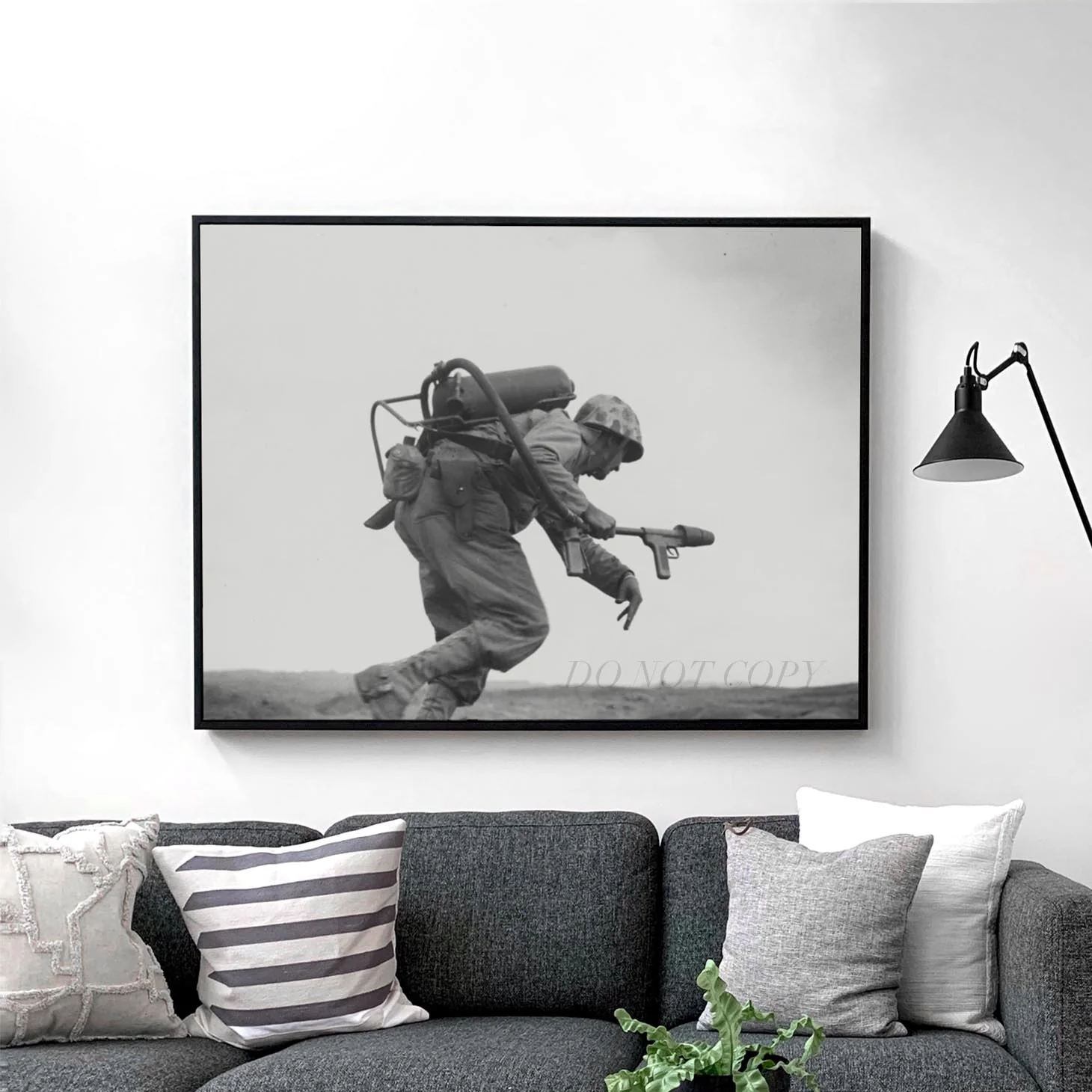 A U.S. Marine With Flamethrower in Iwo Jima, World War Two - Image 2