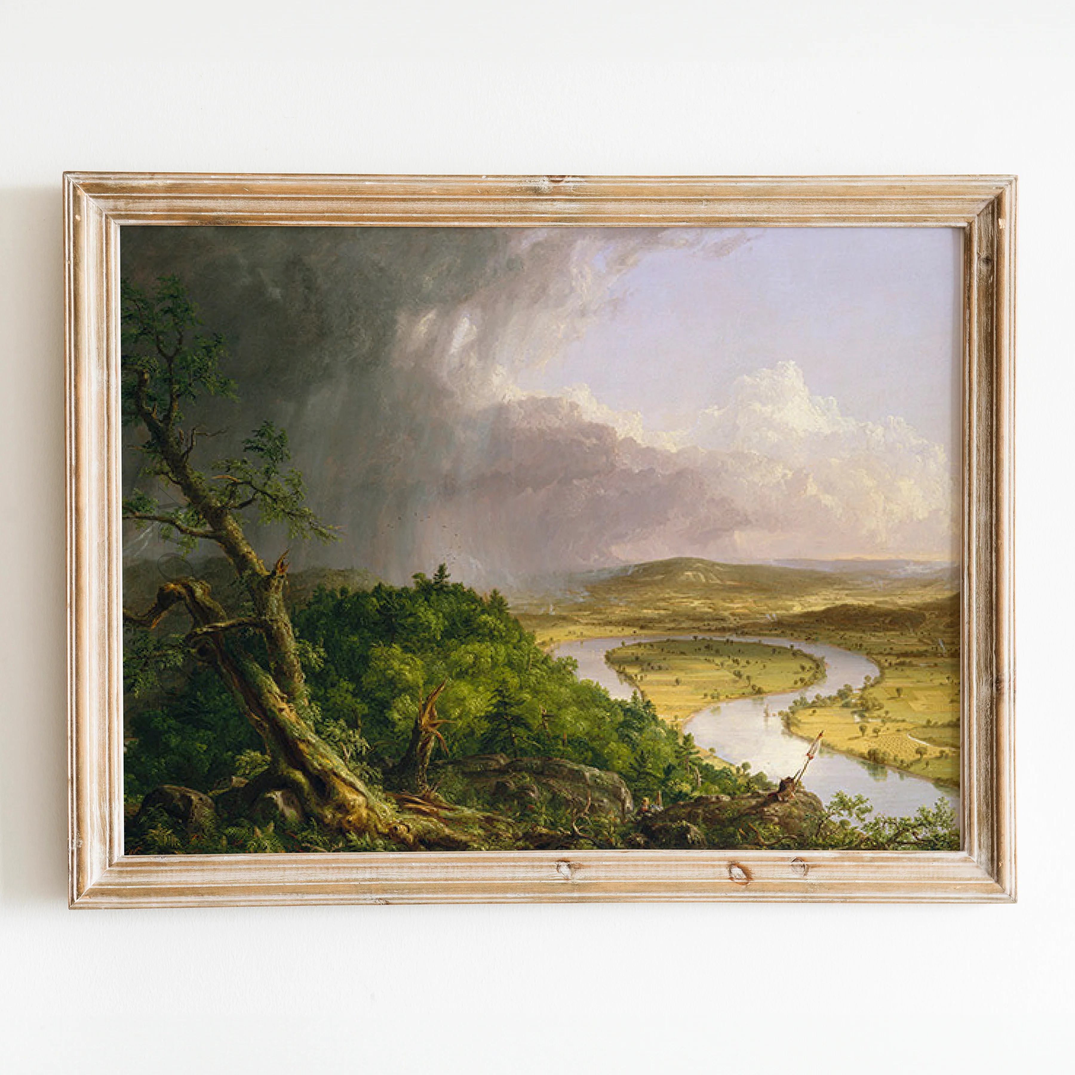 A View from Mount Holyoke After a Thunderstorm, Northampton, Massachusetts - The Oxbow (1836) by Thomas Cole