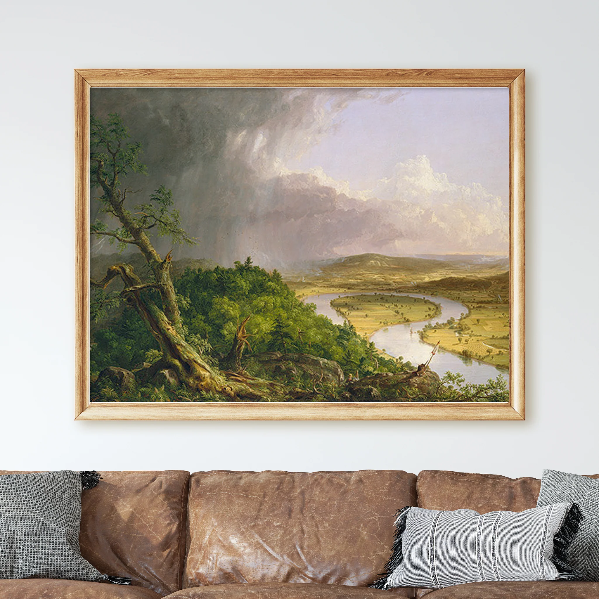A View from Mount Holyoke After a Thunderstorm, Northampton, Massachusetts - The Oxbow (1836) by Thomas Cole - Image 2