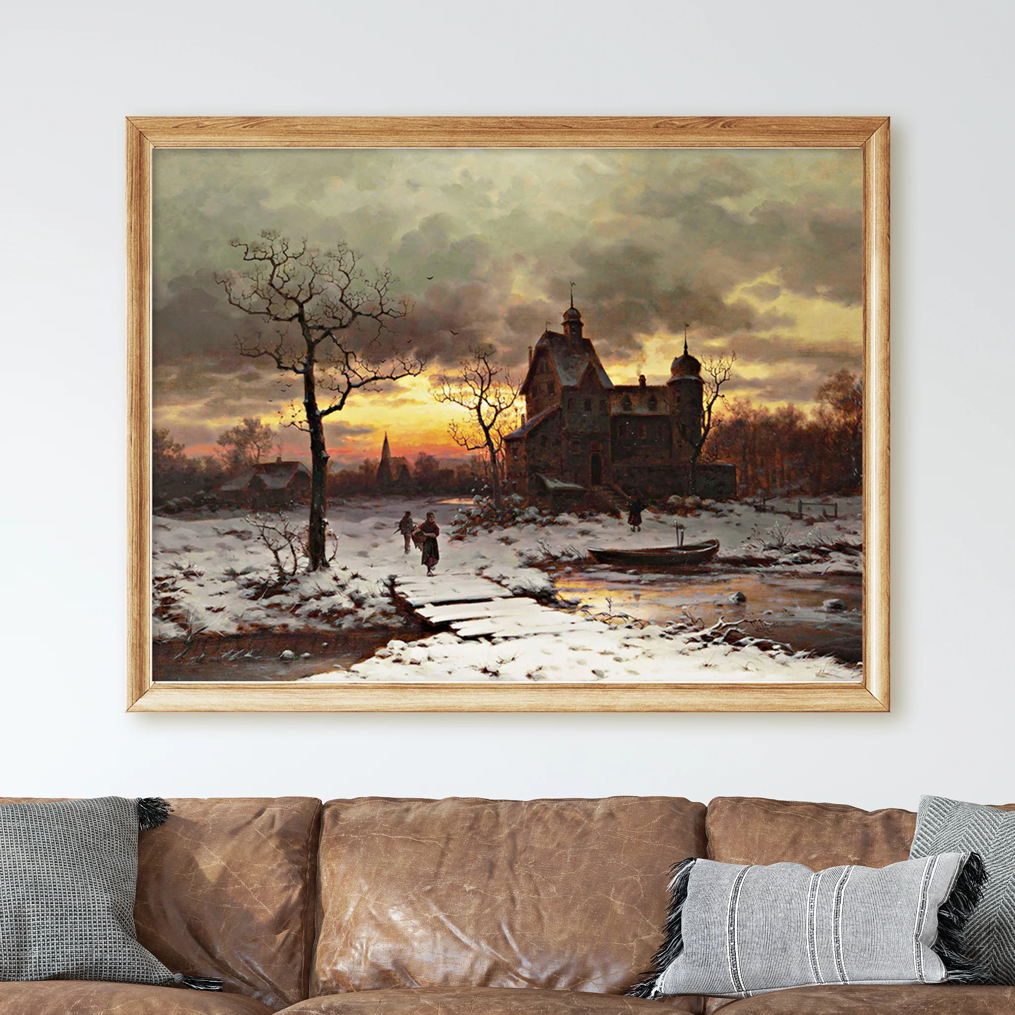 A Winter Twilight in the Rhine Valley by Ernesto Strigelly - Image 2