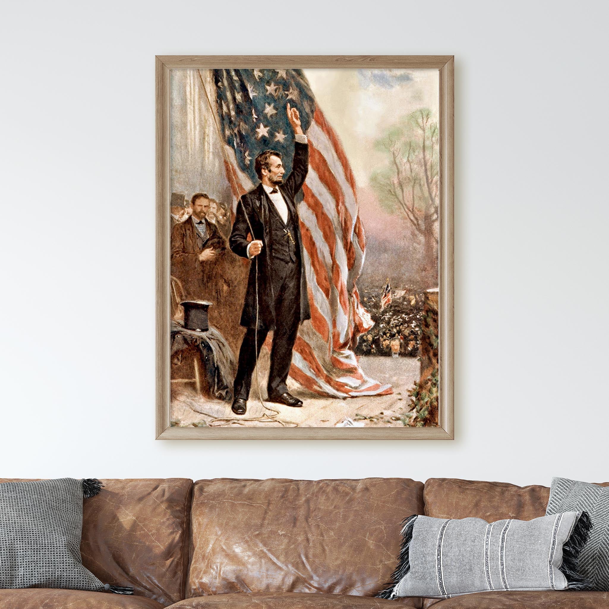 Abraham Lincoln Holding the American Flag - Image 3