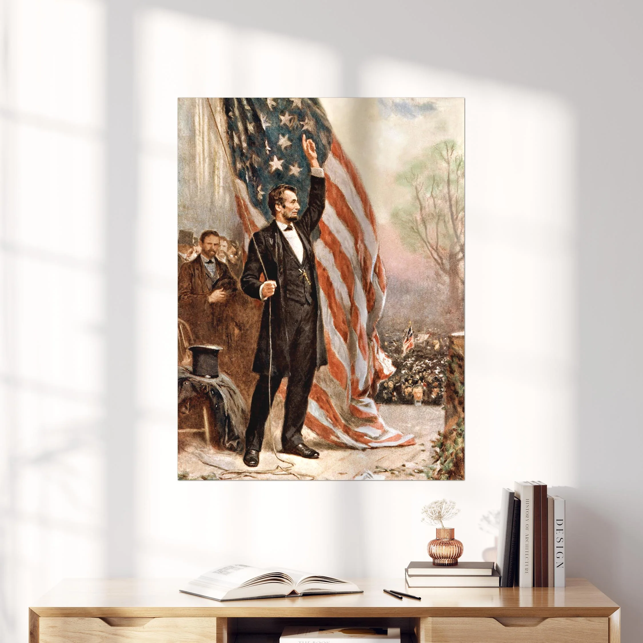 Abraham Lincoln Holding the American Flag - Image 4