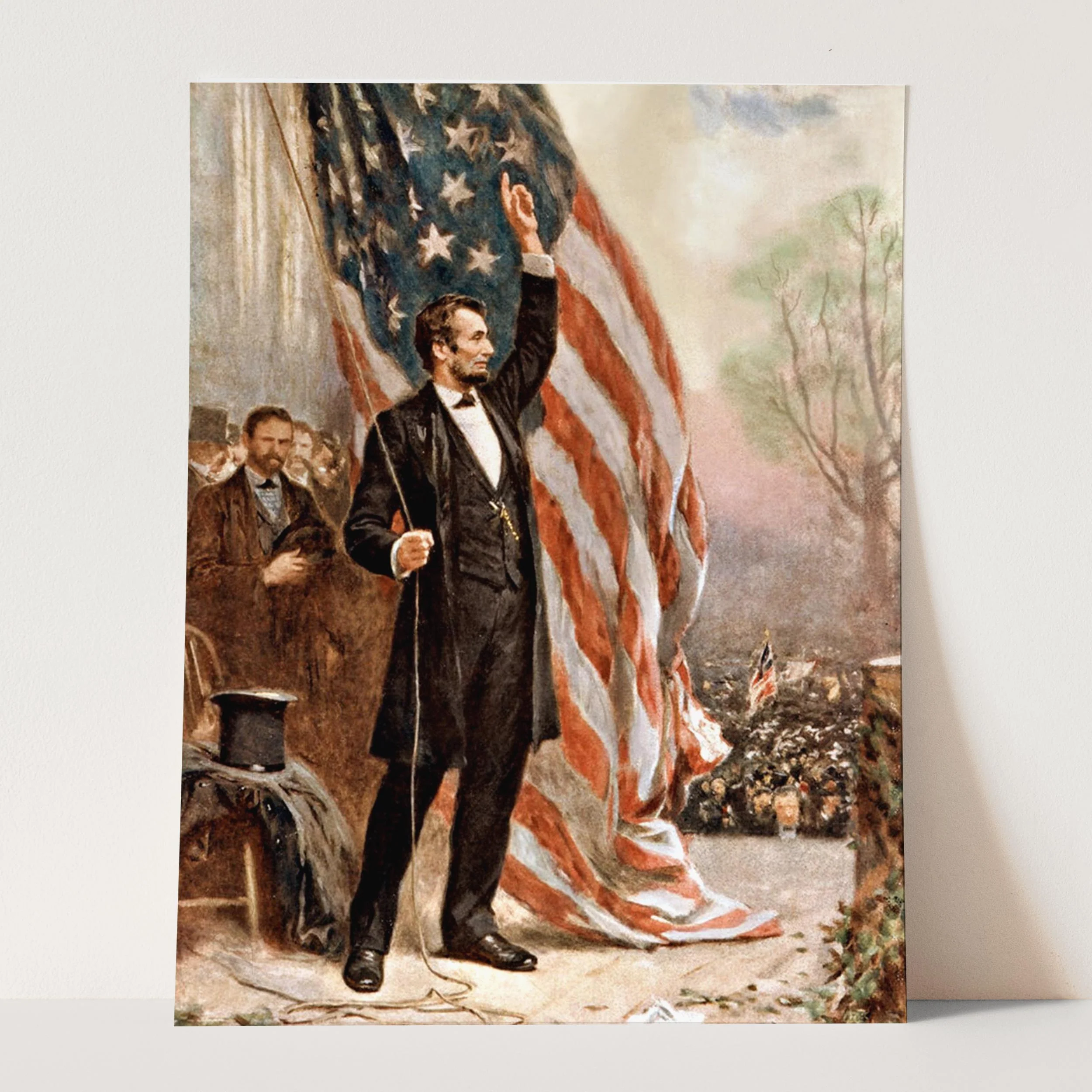 Abraham Lincoln Holding the American Flag - Image 5