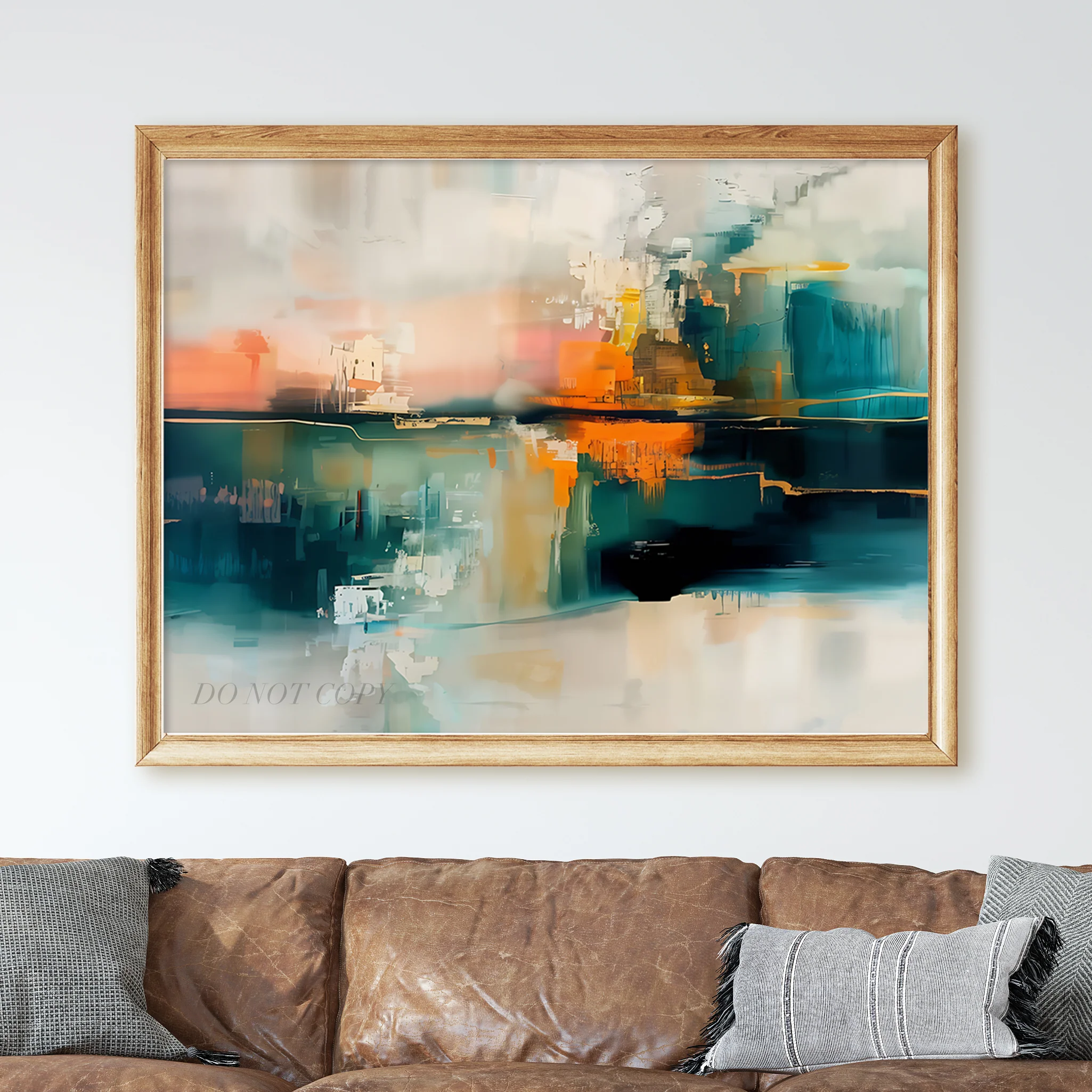 Abstract Art - Teal & Orange - Image 2