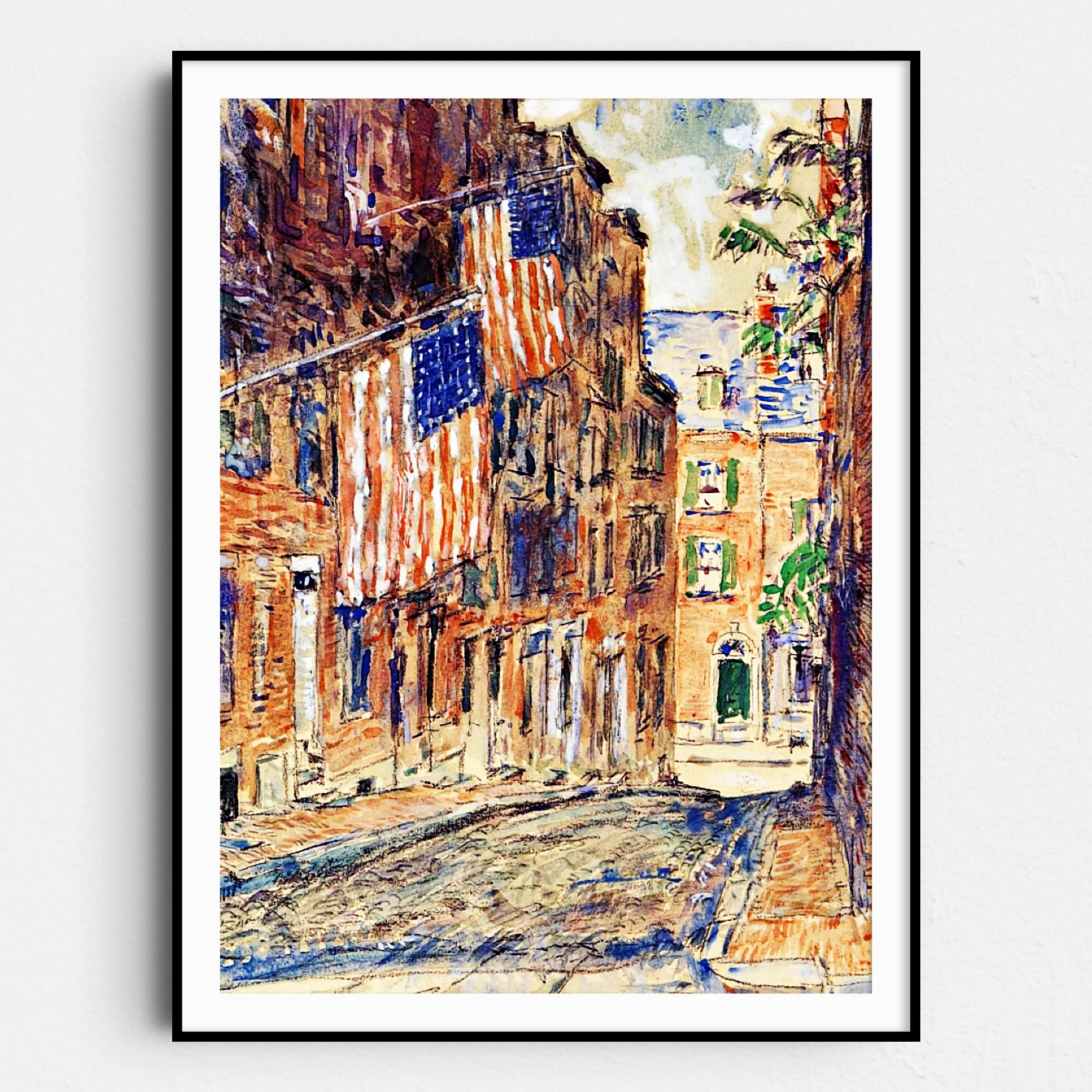 Acorn Street, Boston (1919) by Childe Hassam