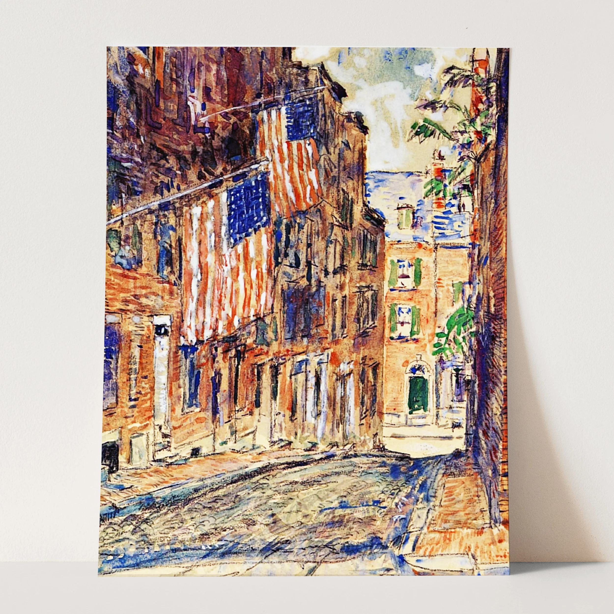 Acorn Street, Boston (1919) by Childe Hassam - Image 3