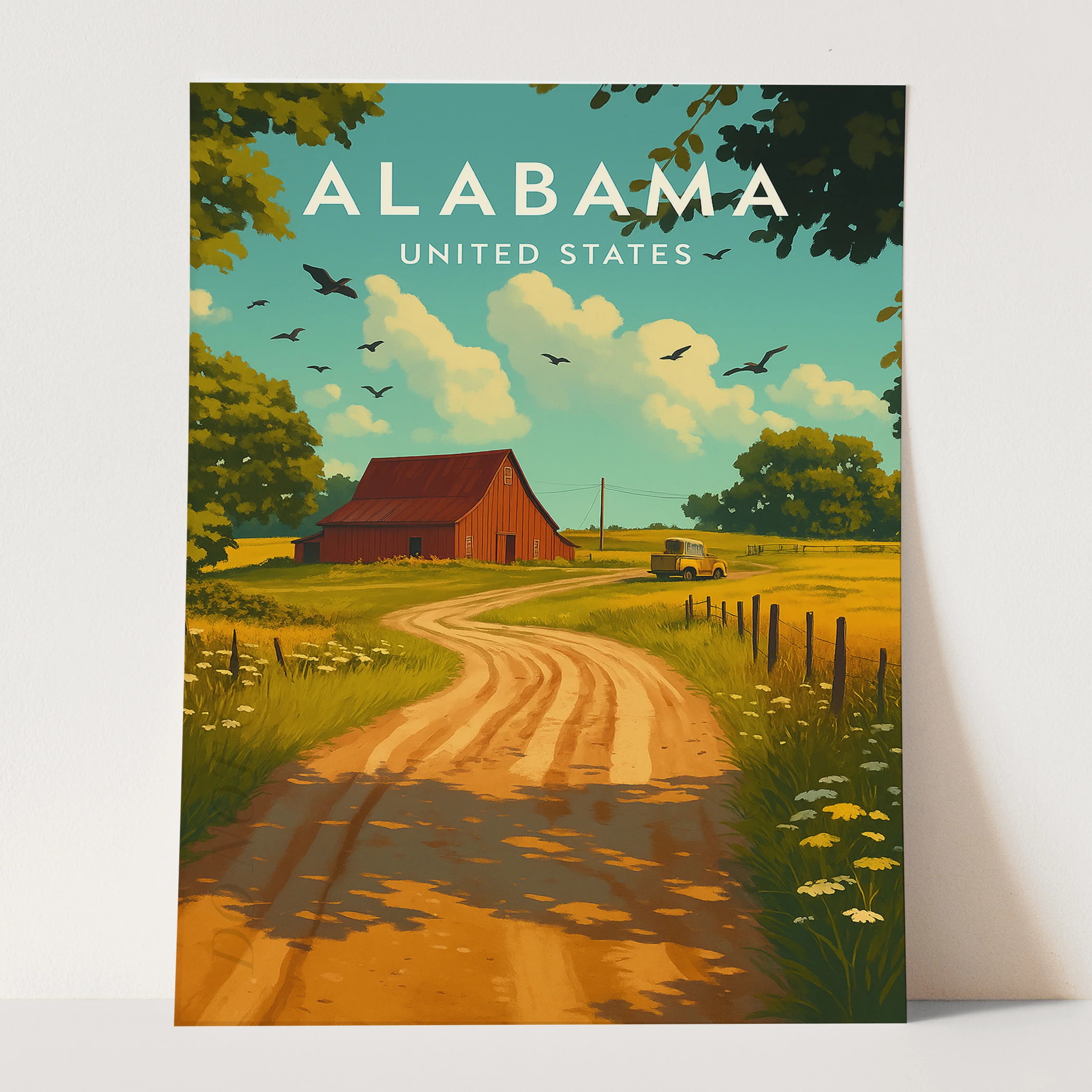 Alabama Vintage Travel Poster - Image 3