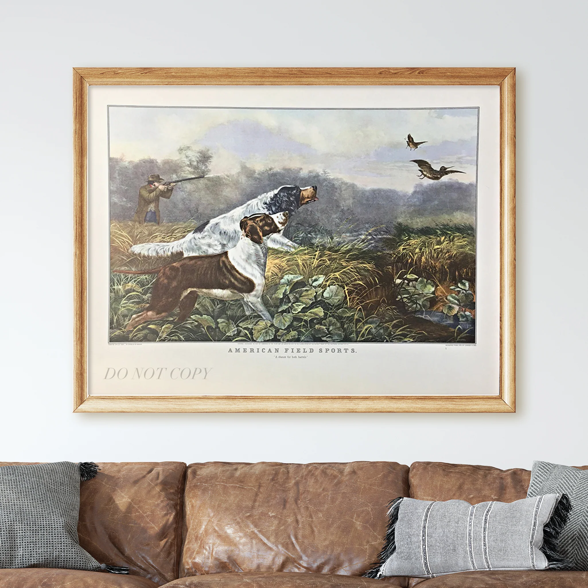 American Field Sports "A Chance for Both Barrels" by Currier & Ives 1857 - Image 2