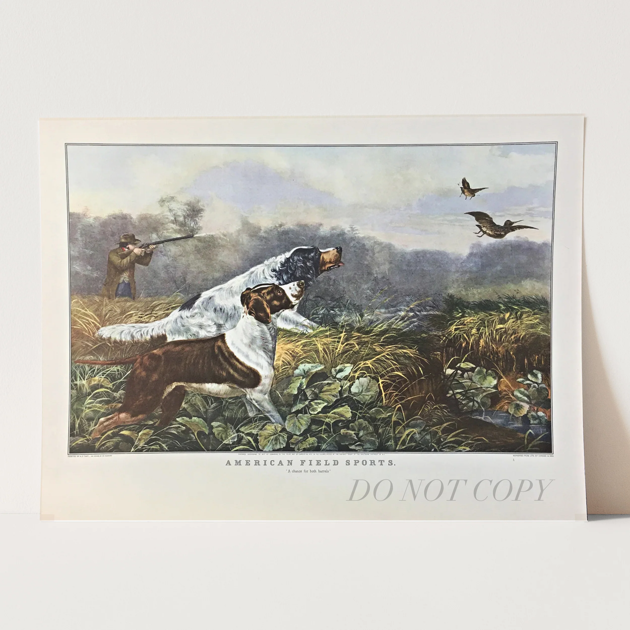 American Field Sports "A Chance for Both Barrels" by Currier & Ives 1857 - Image 3