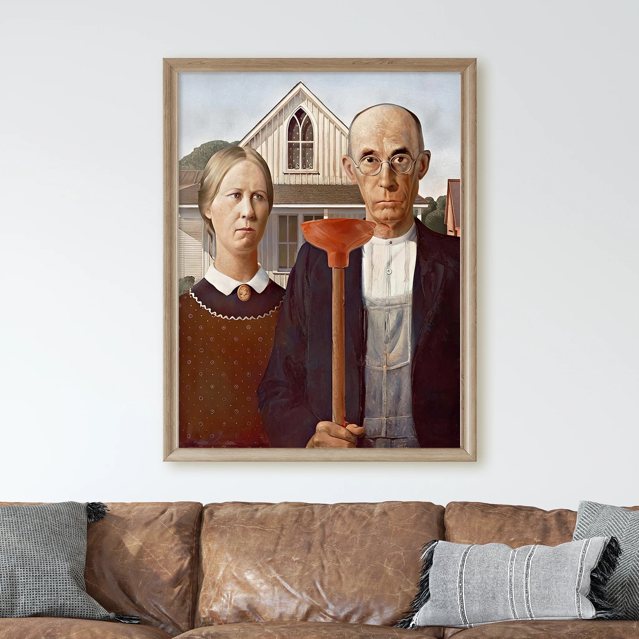 American Gothic With Toilet Plunger - Image 2