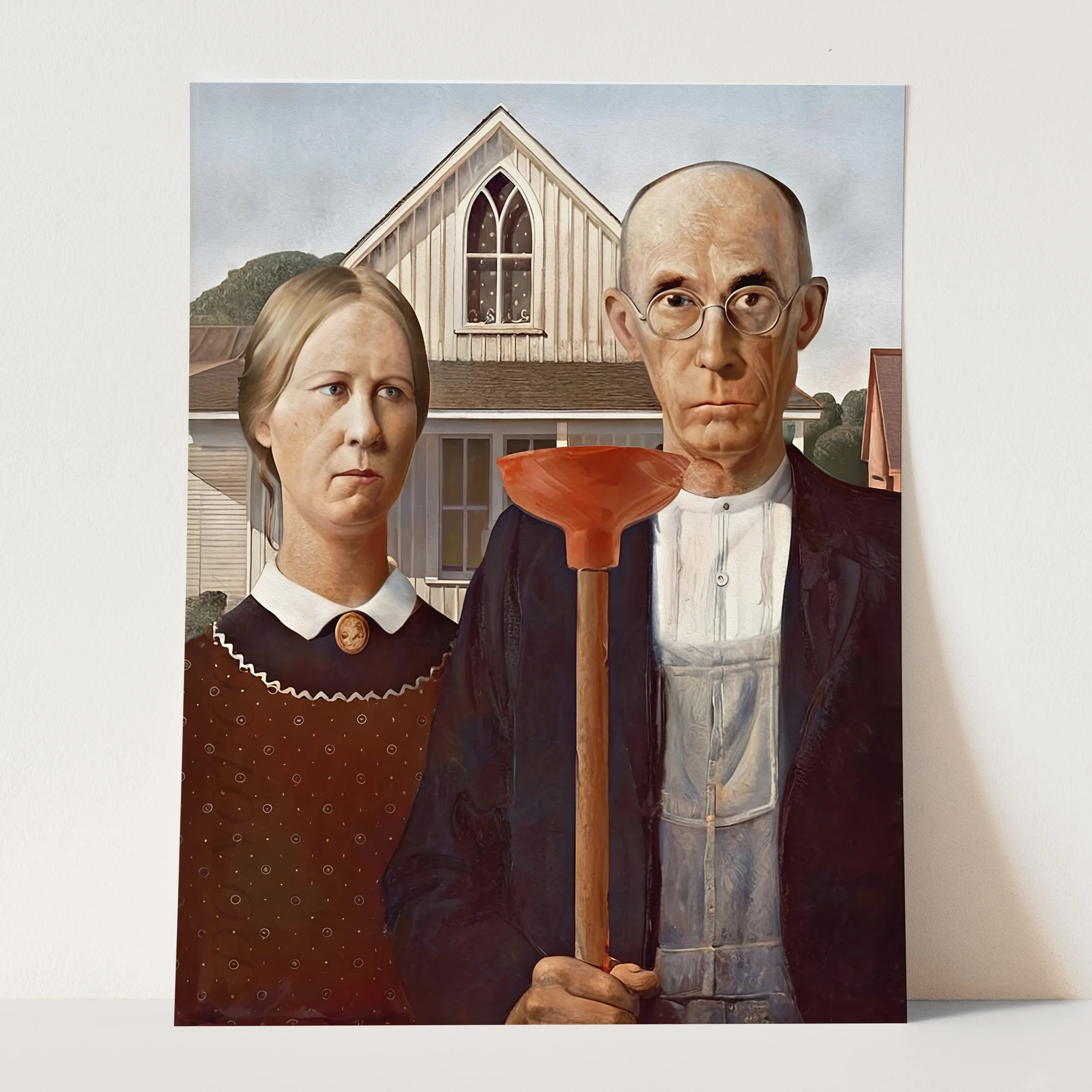 American Gothic With Toilet Plunger - Image 3