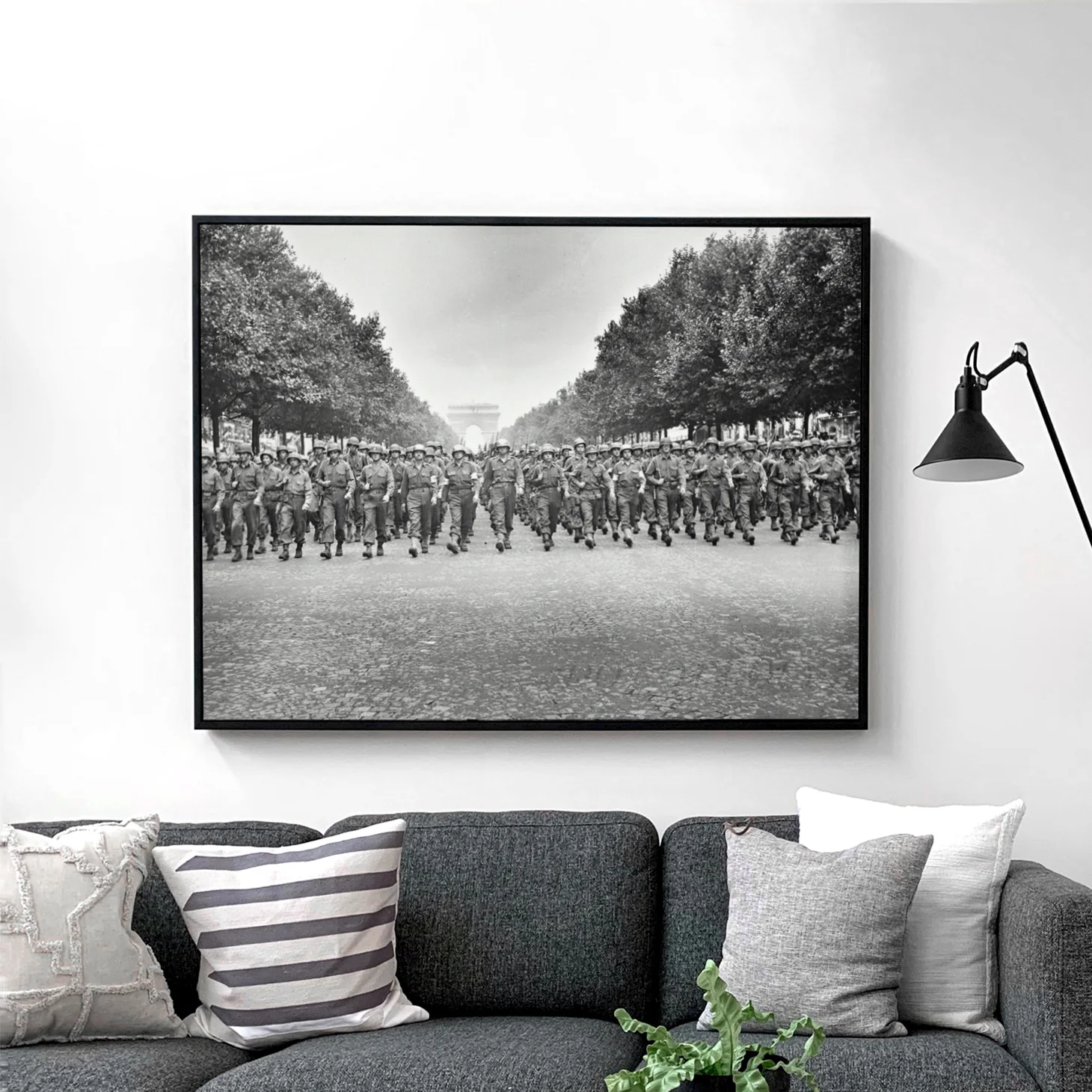 American Troops March Down The Champs Elysees, Paris World War Two - Image 2