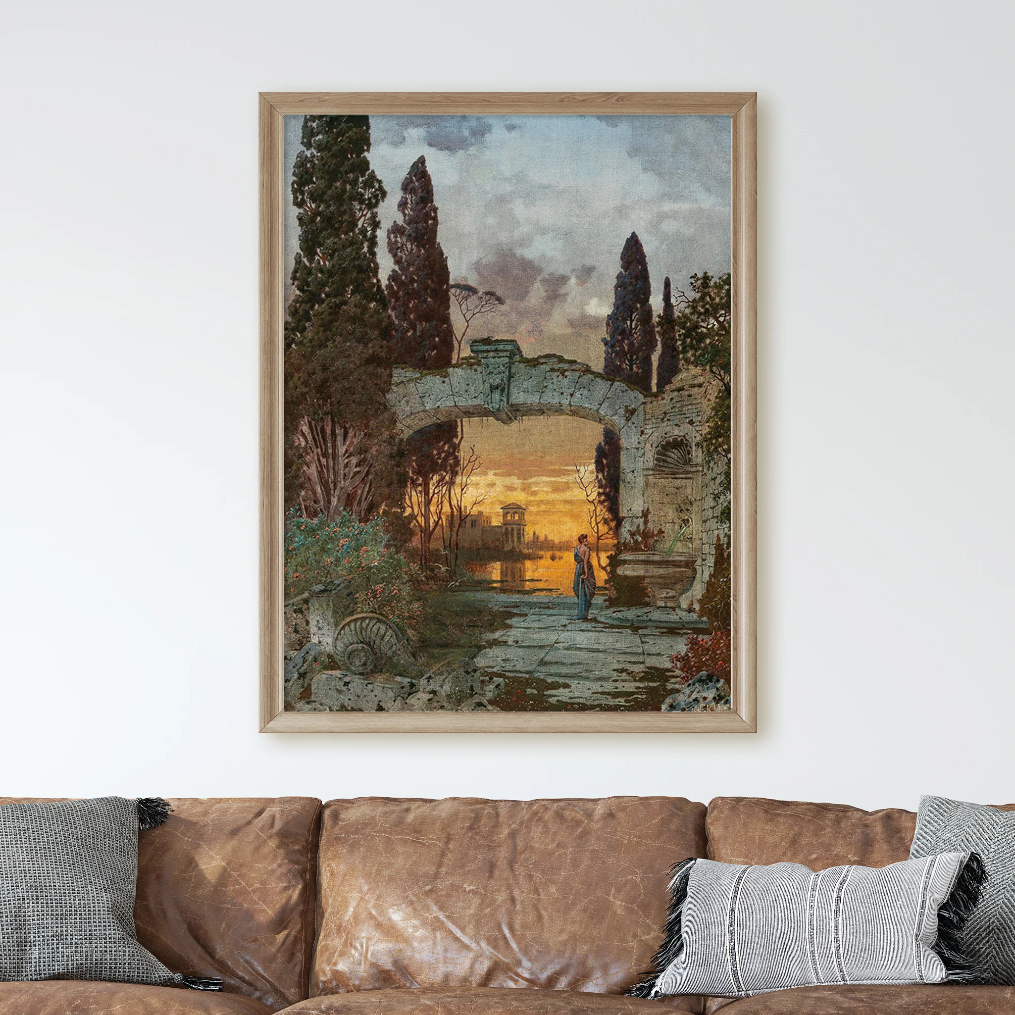 An Arcadian Landscape (1897) by Ferdinand Knab - Image 2
