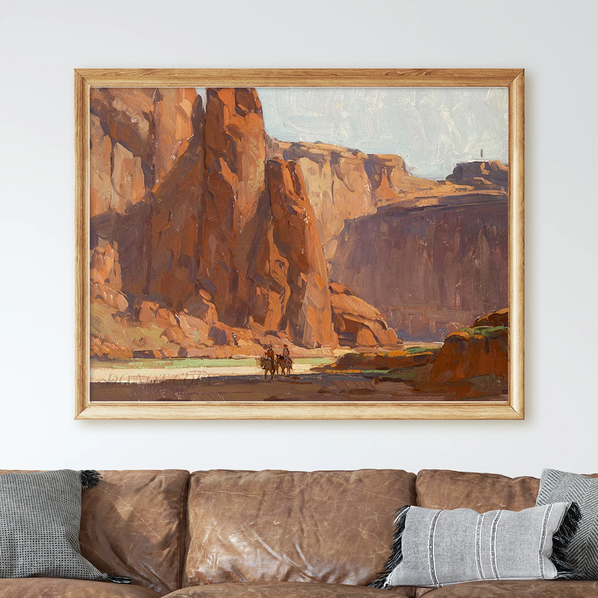 Arizona Canyon Horseback Riders (de Chelly) by Edgar Payne - Image 2