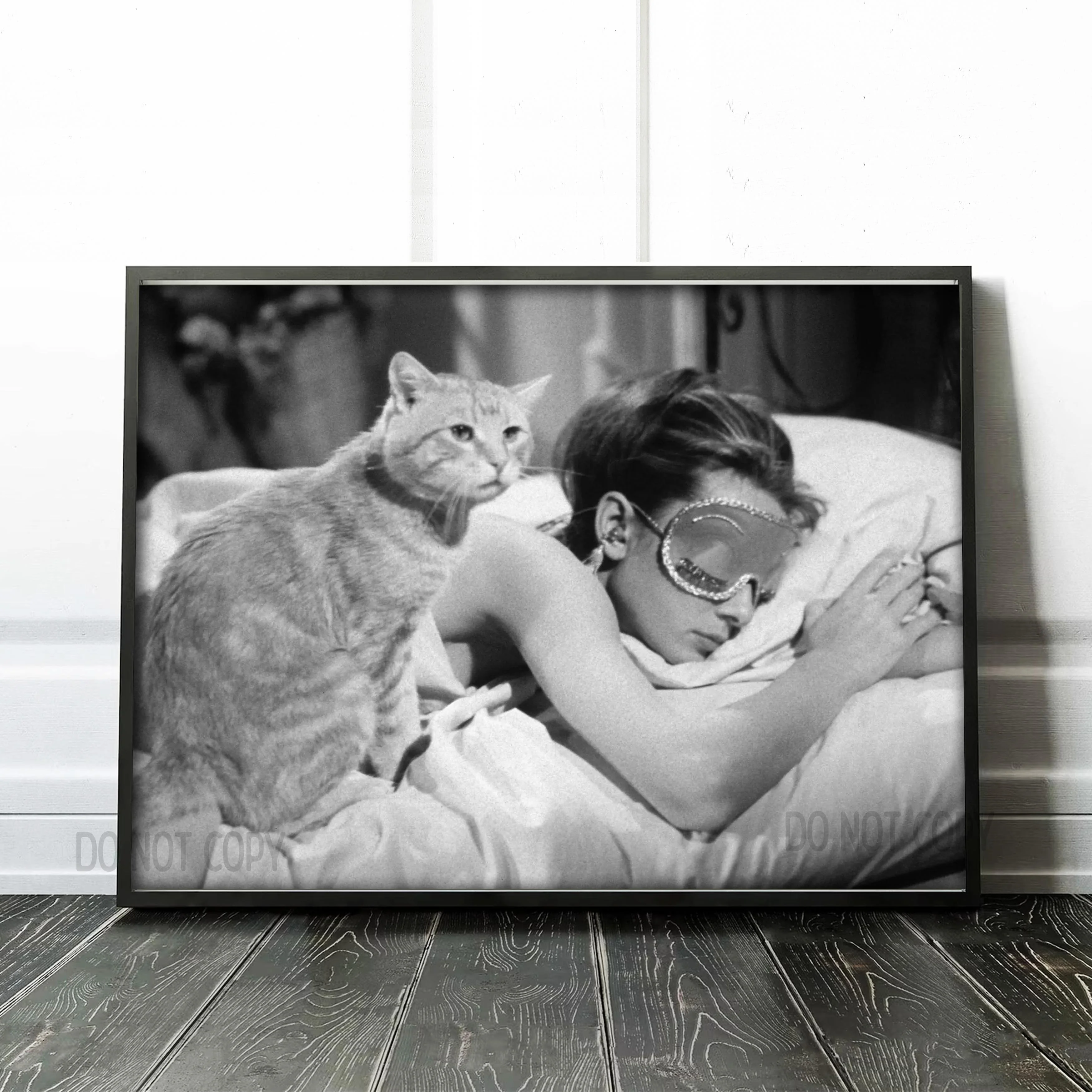 Audrey Hepburn Sleeping With Cat, Breakfast at Tiffany's 1961