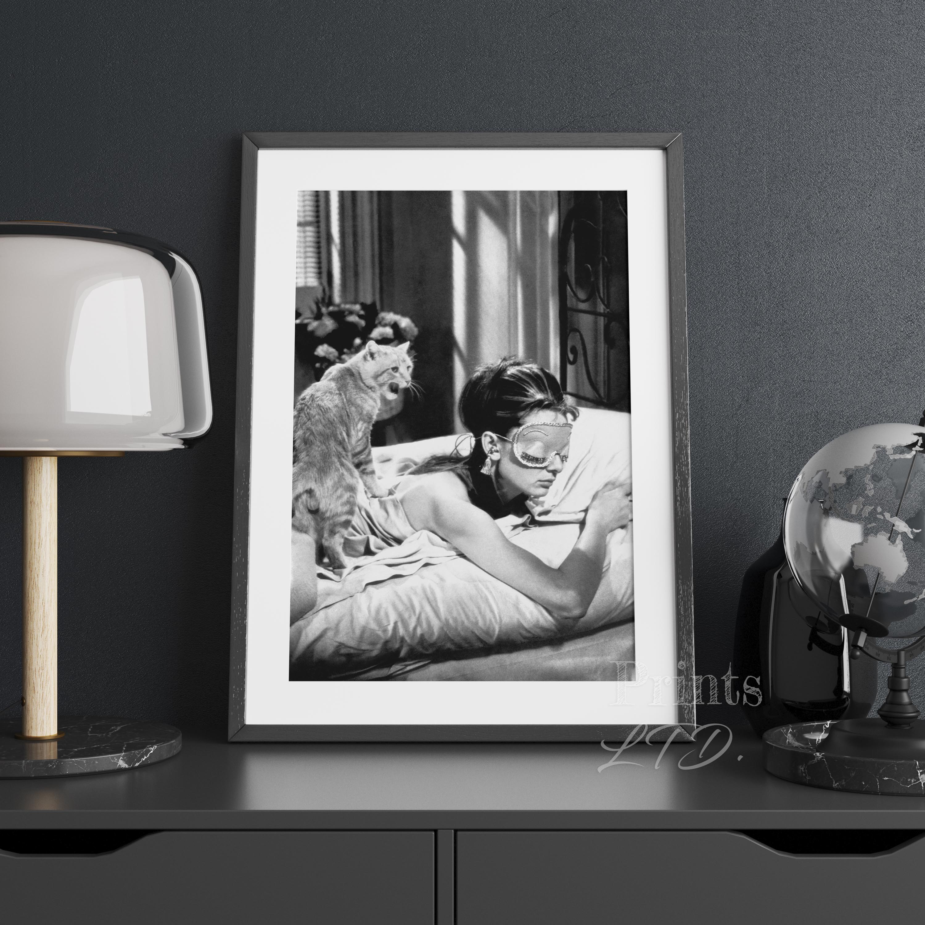 Audrey Hepburn Sleeping With Cat, Breakfast at Tiffany's - Image 2