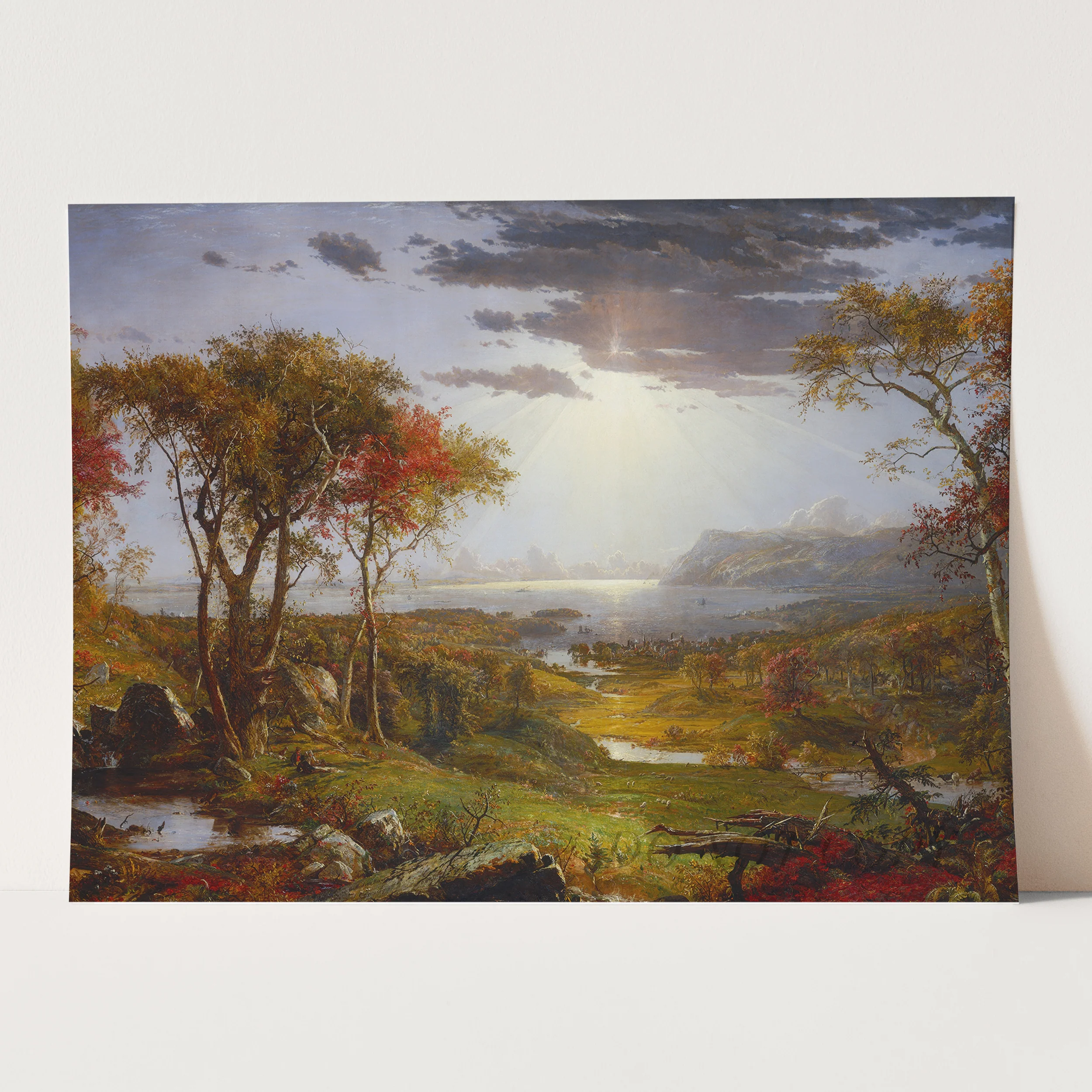 Autumn on the Hudson River by Jasper Francis Cropsey - Image 3