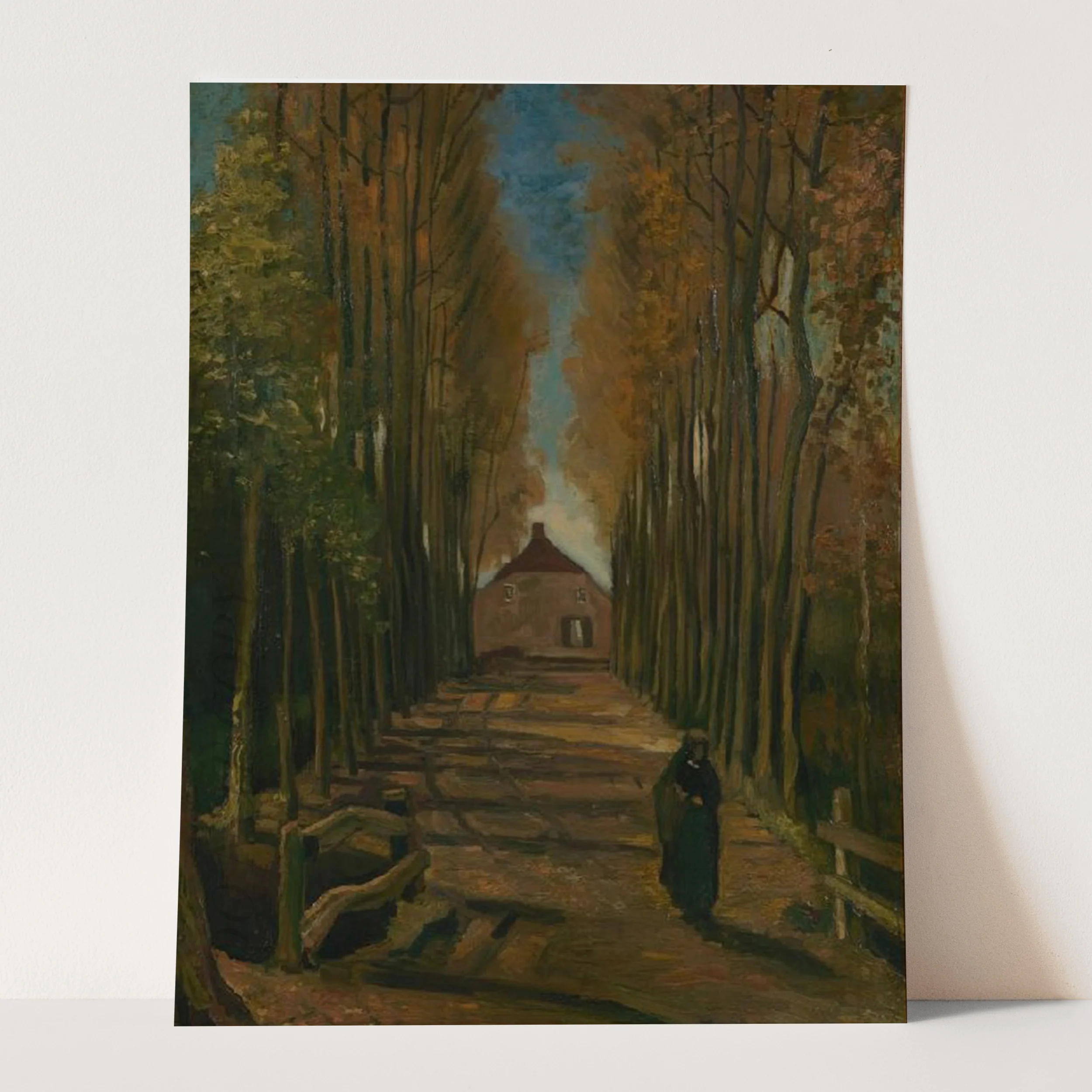 Avenue of Poplars in Autumn (1884) by Van Gogh - Image 3