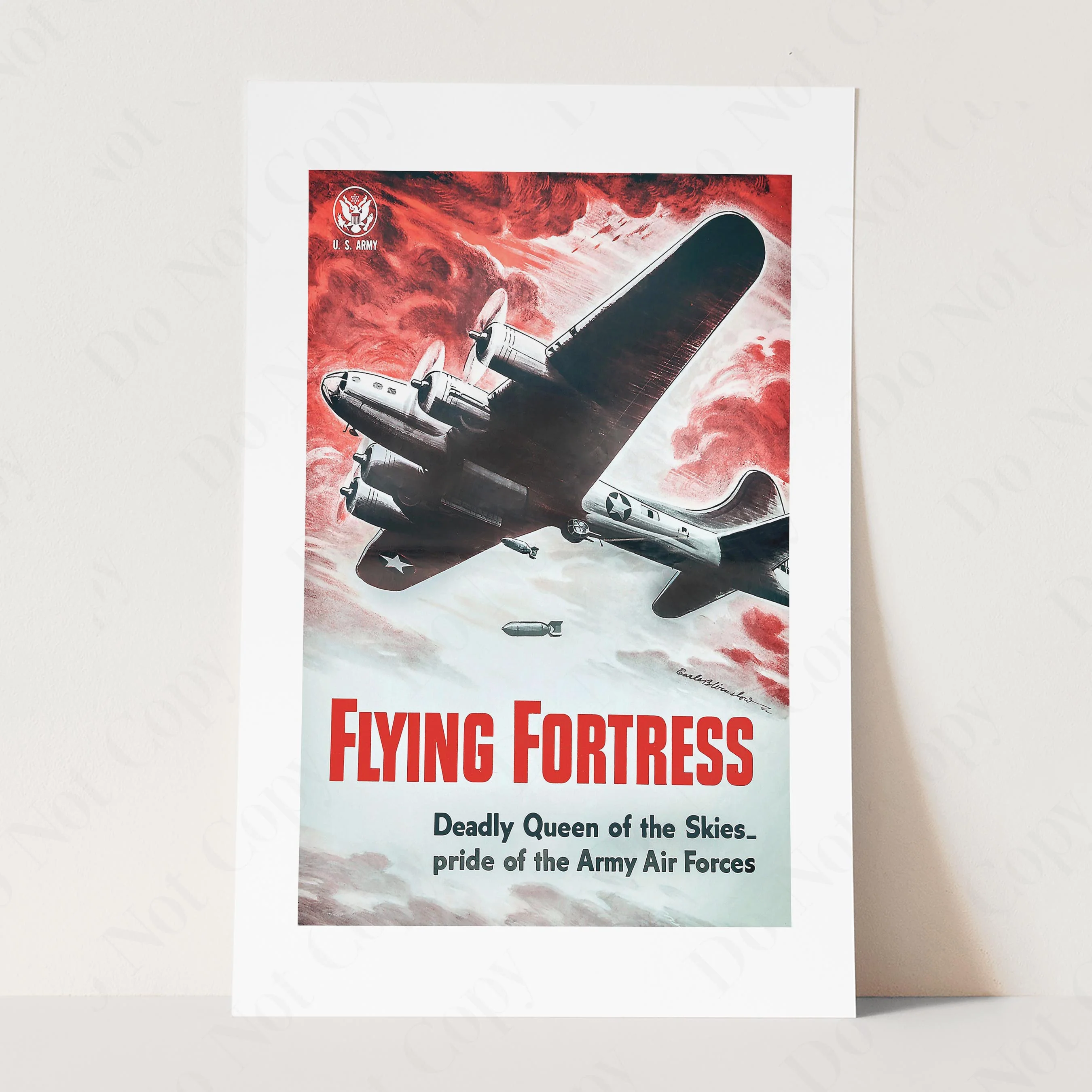 B17 Flying Fortress World War Two Poster - Image 3