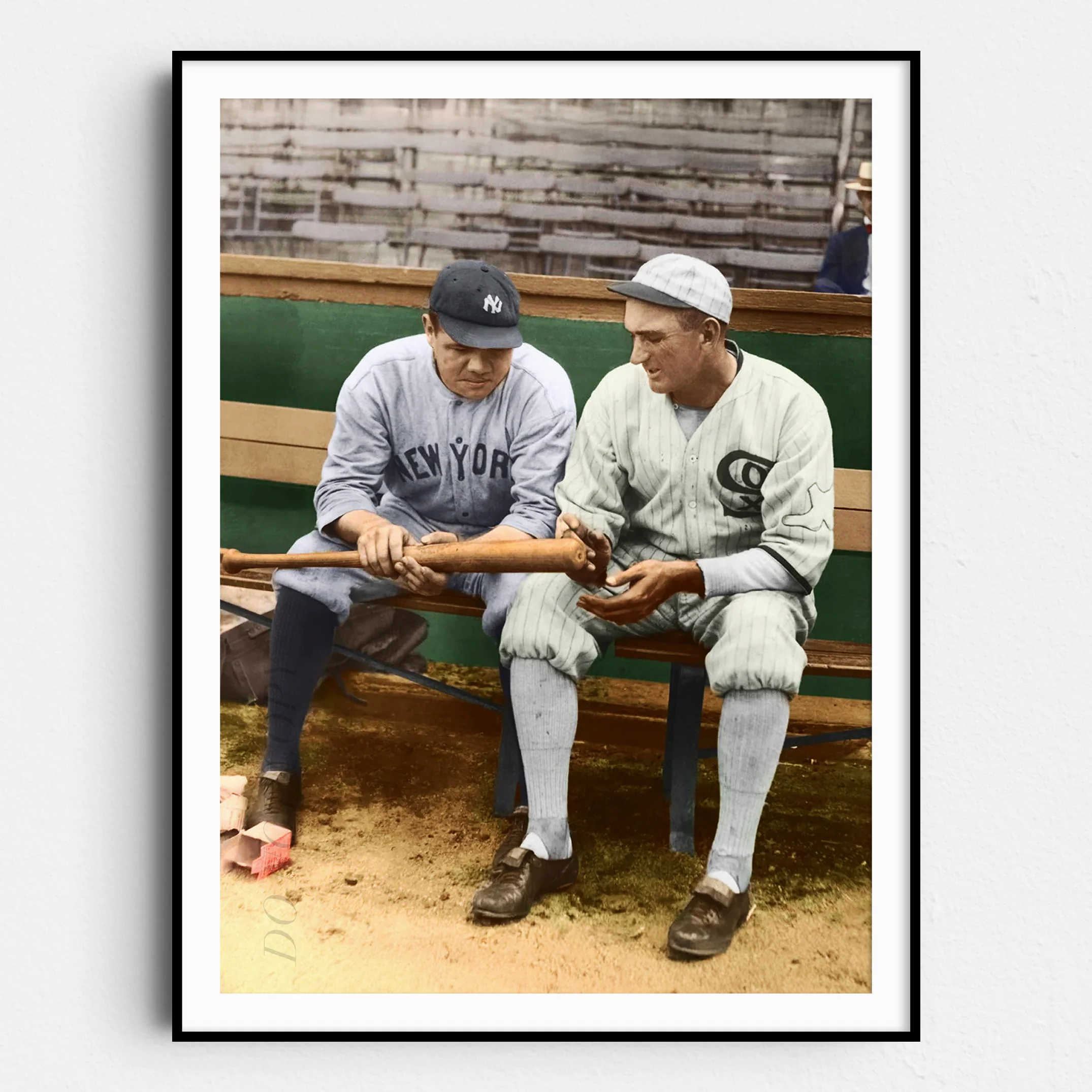 Babe Ruth with Shoeless Joe Jackson
