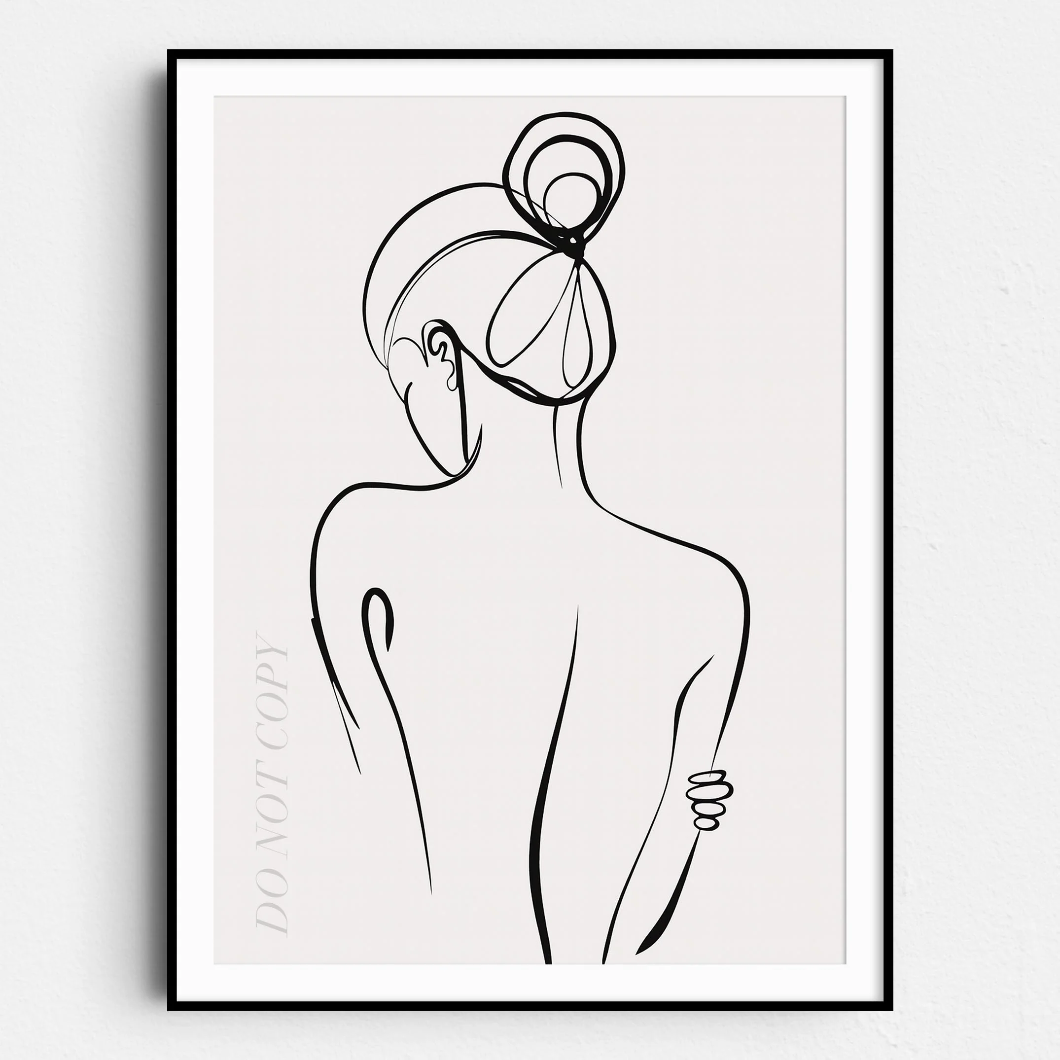 Back View of a Woman Line Art