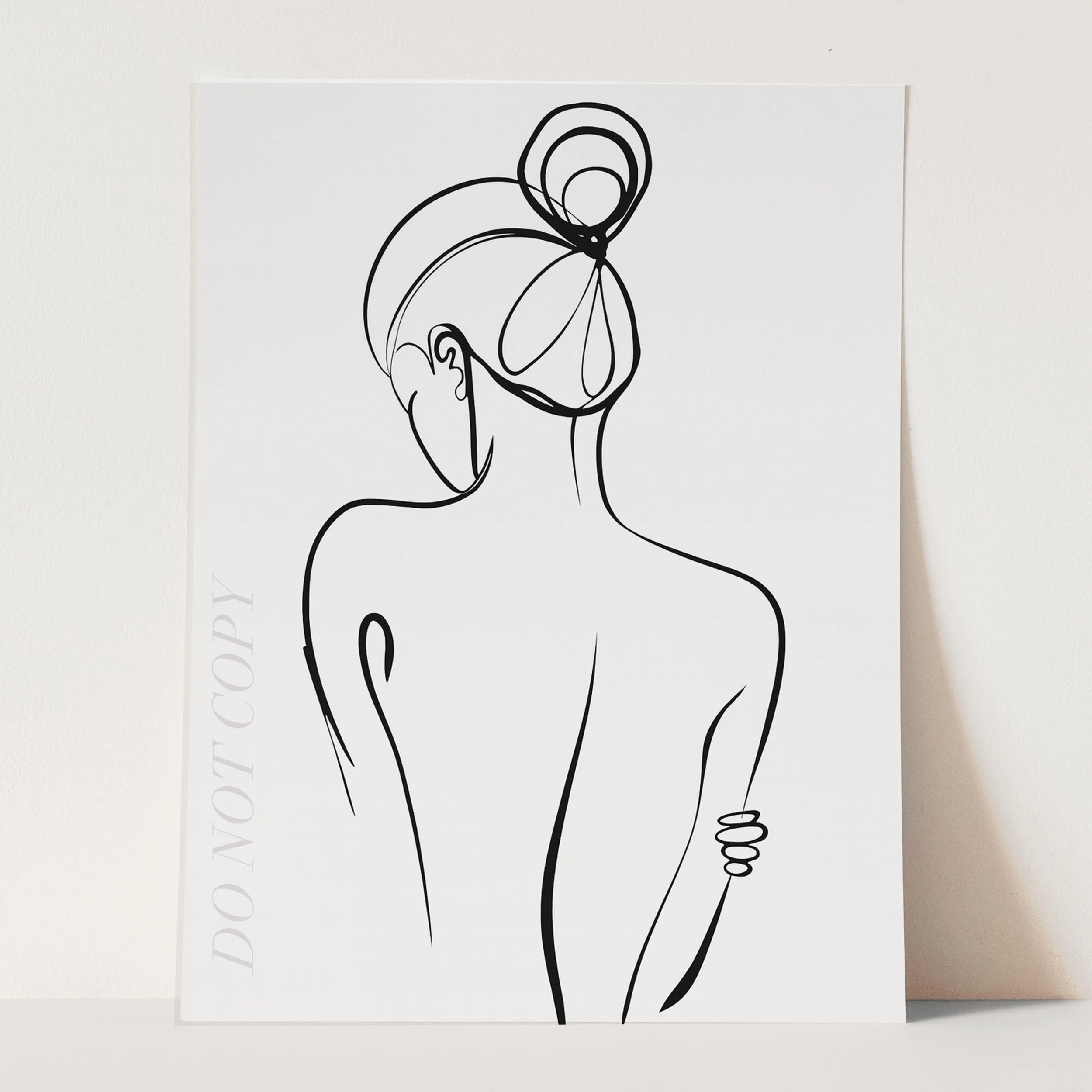 Back View of a Woman Line Art - Image 3