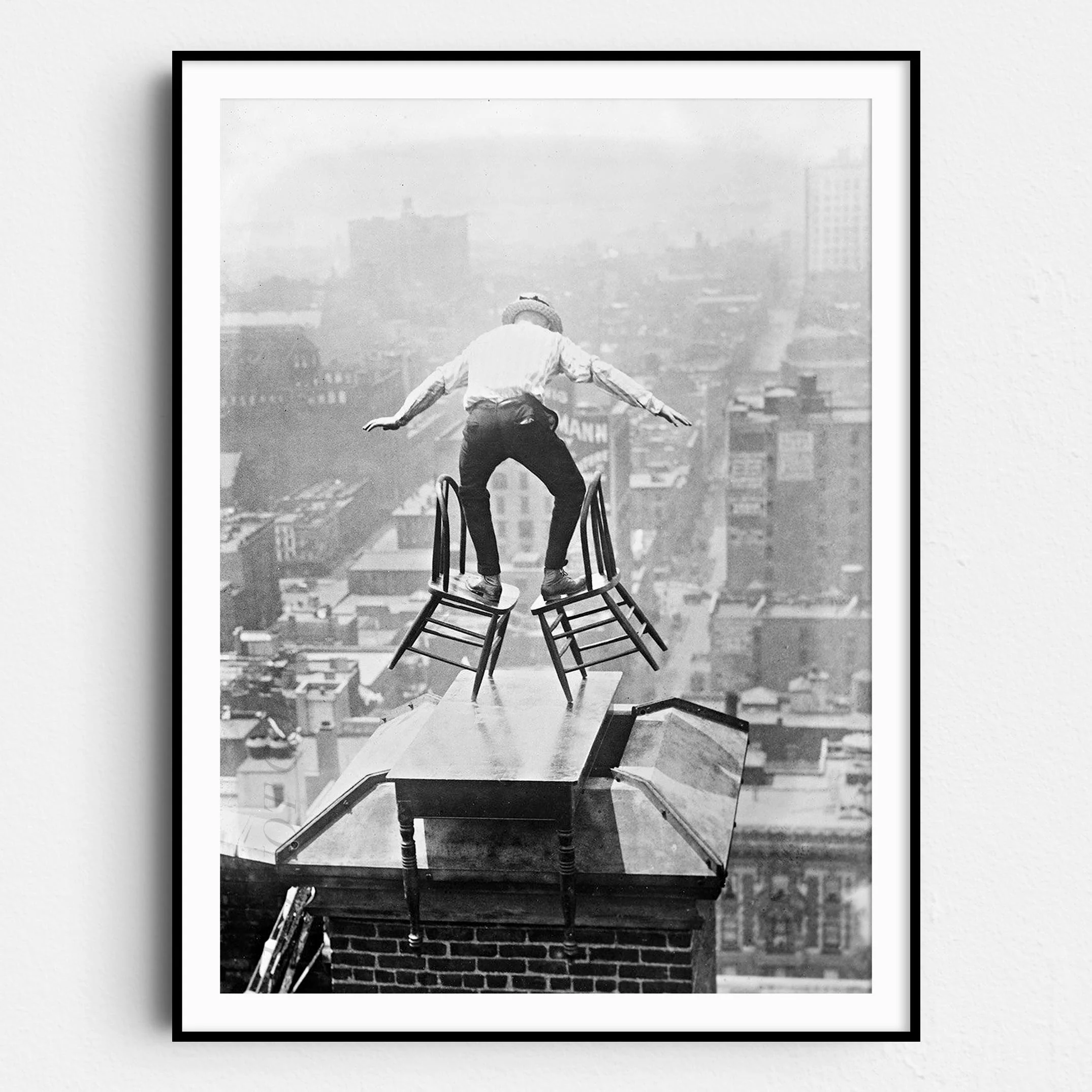 Balancing On Two Chairs Vintage 1900s