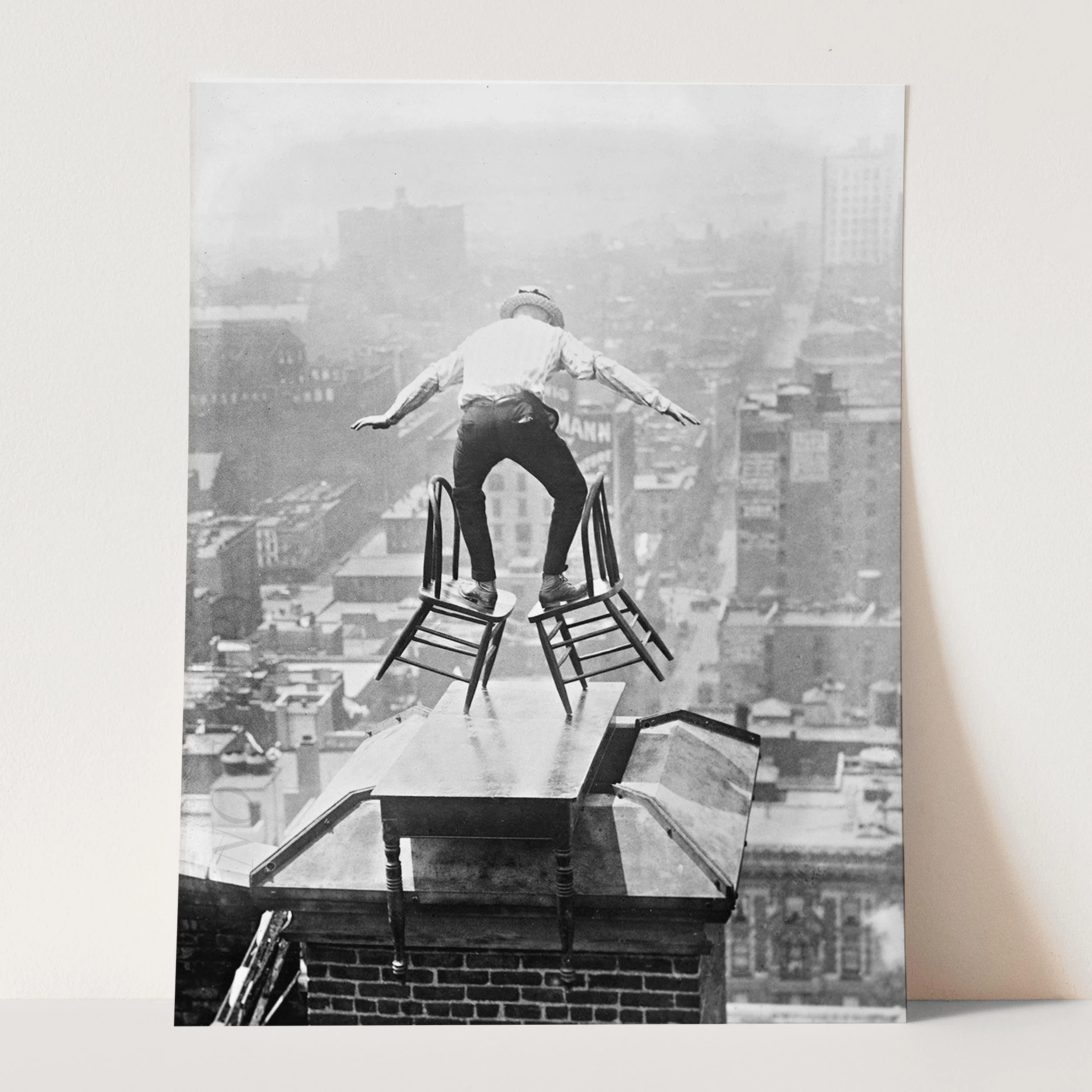 Balancing On Two Chairs Vintage 1900s - Image 3