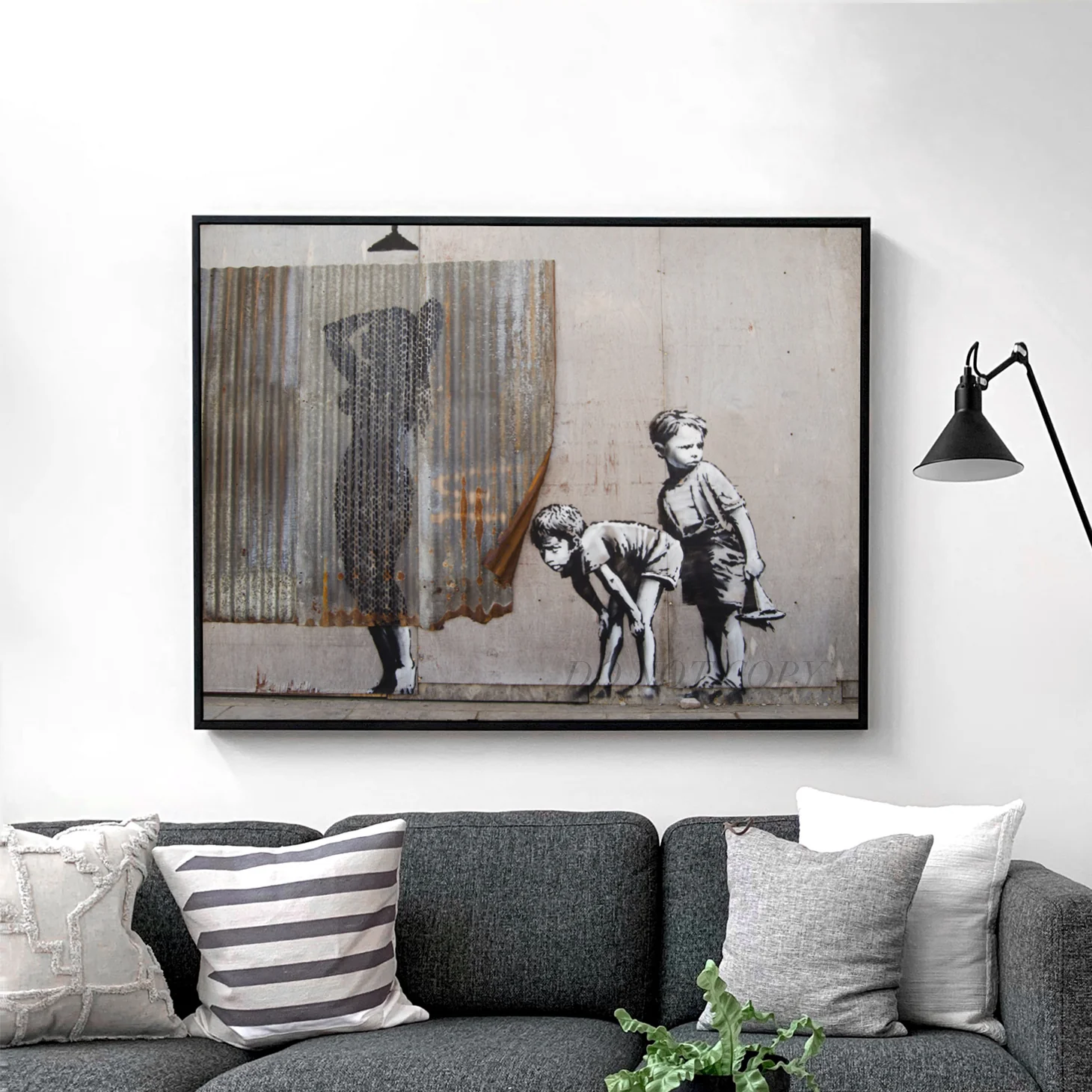 Banksy Shower Woman Peeping Boys - Image 2