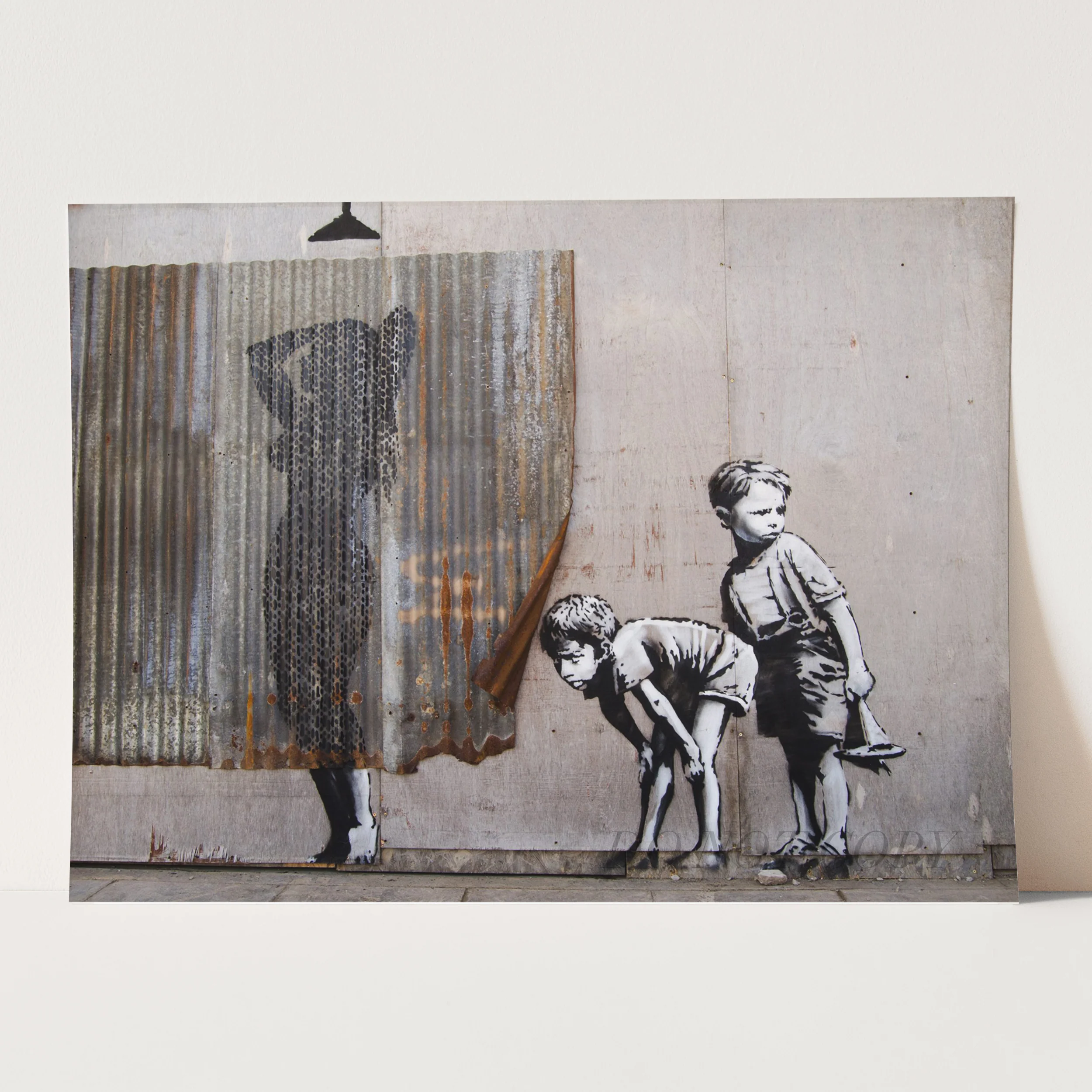 Banksy Shower Woman Peeping Boys - Image 3