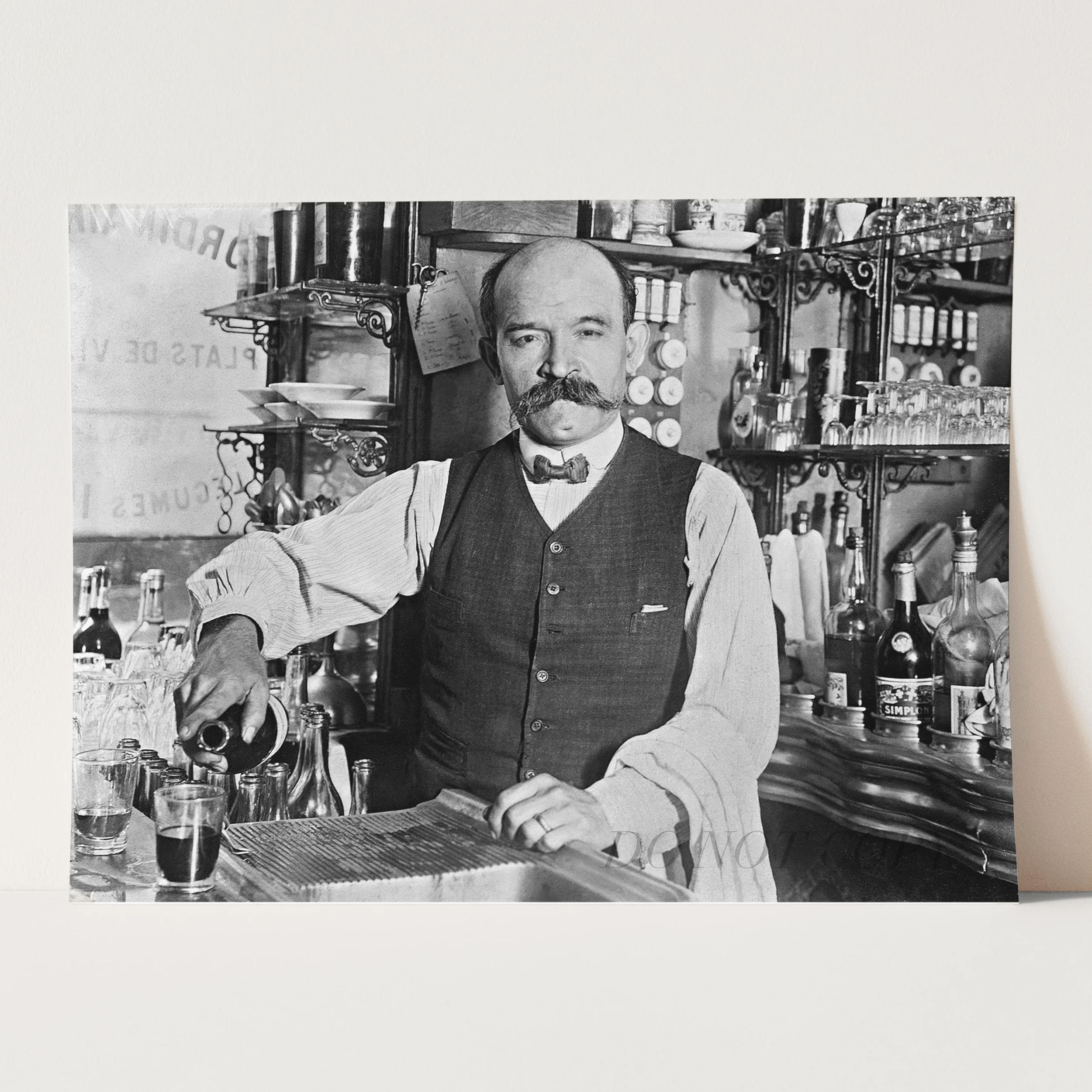 Bartender Pouring A Drink 1910 - Image 3
