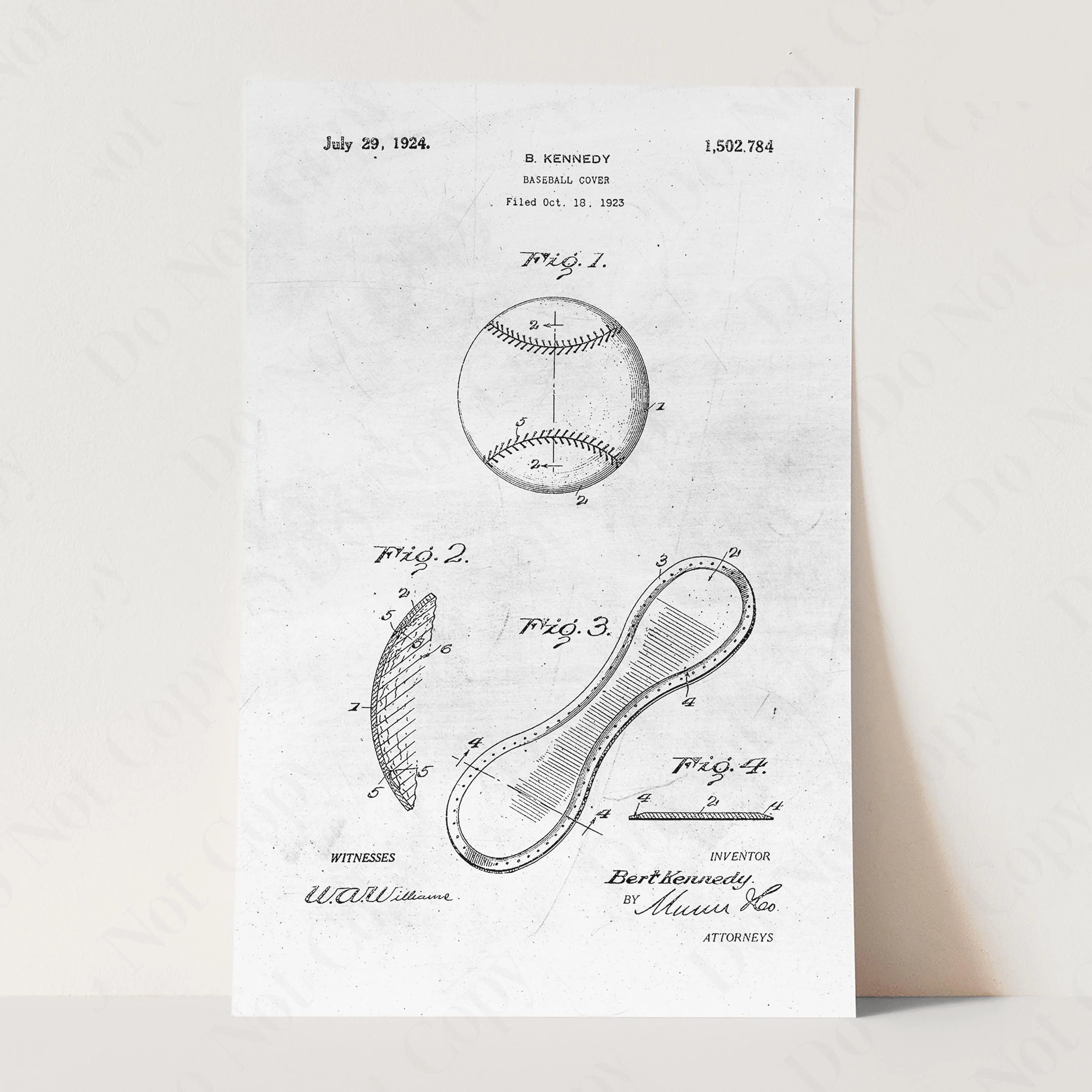 Baseball Patent Blueprint - Image 3