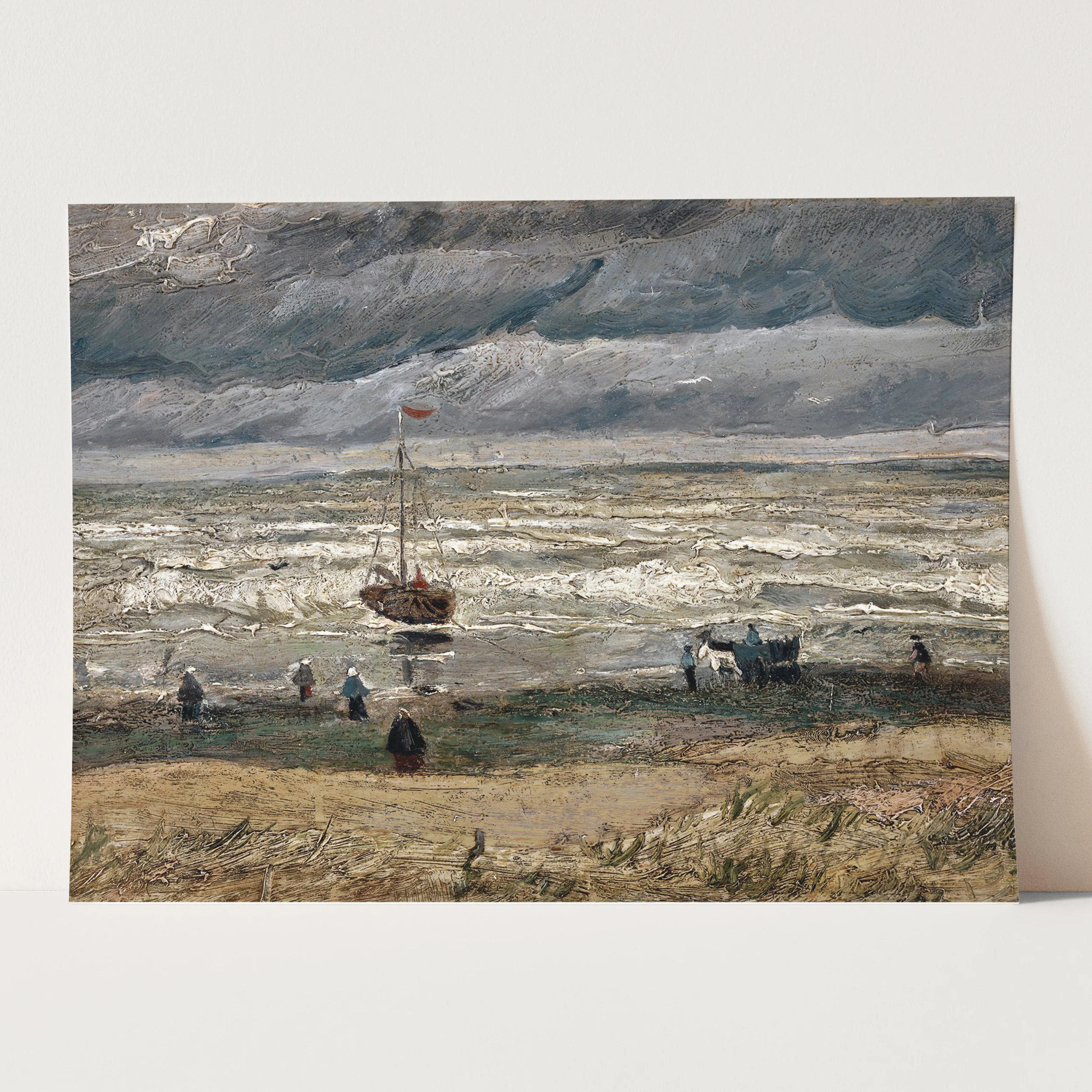 Beach at Scheveningen in Stormy Weather (1882) by Van Gogh - Image 3