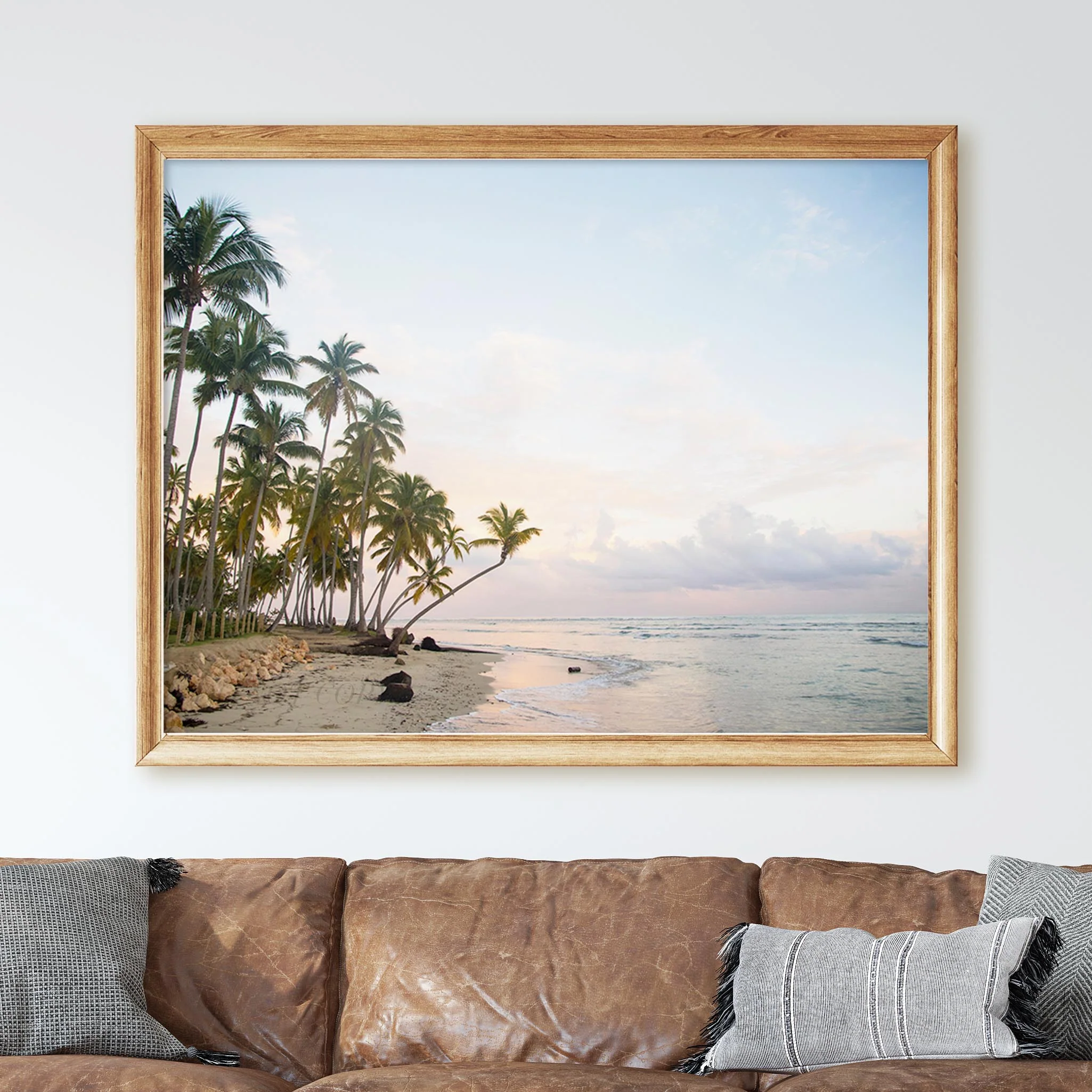 Beach Palm Trees Ocean Sunset - Image 3