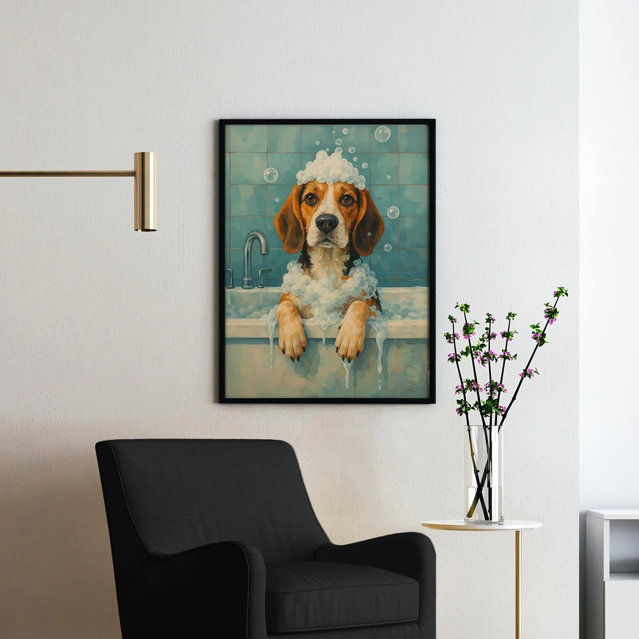 Beagle Dog Bathtub Bubble Bath - Image 2