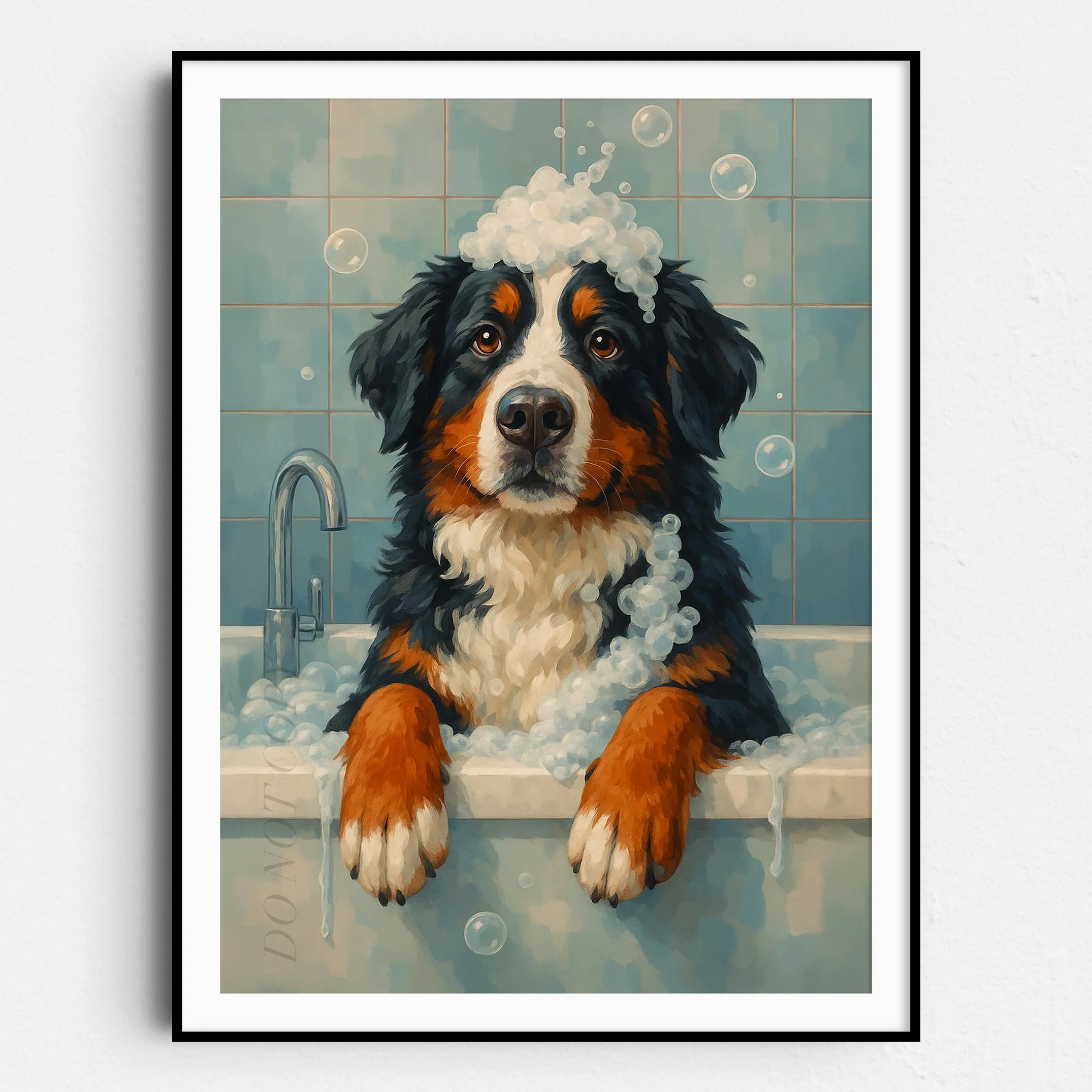 Bernese Mountain Dog Bathtub Bubble Bath