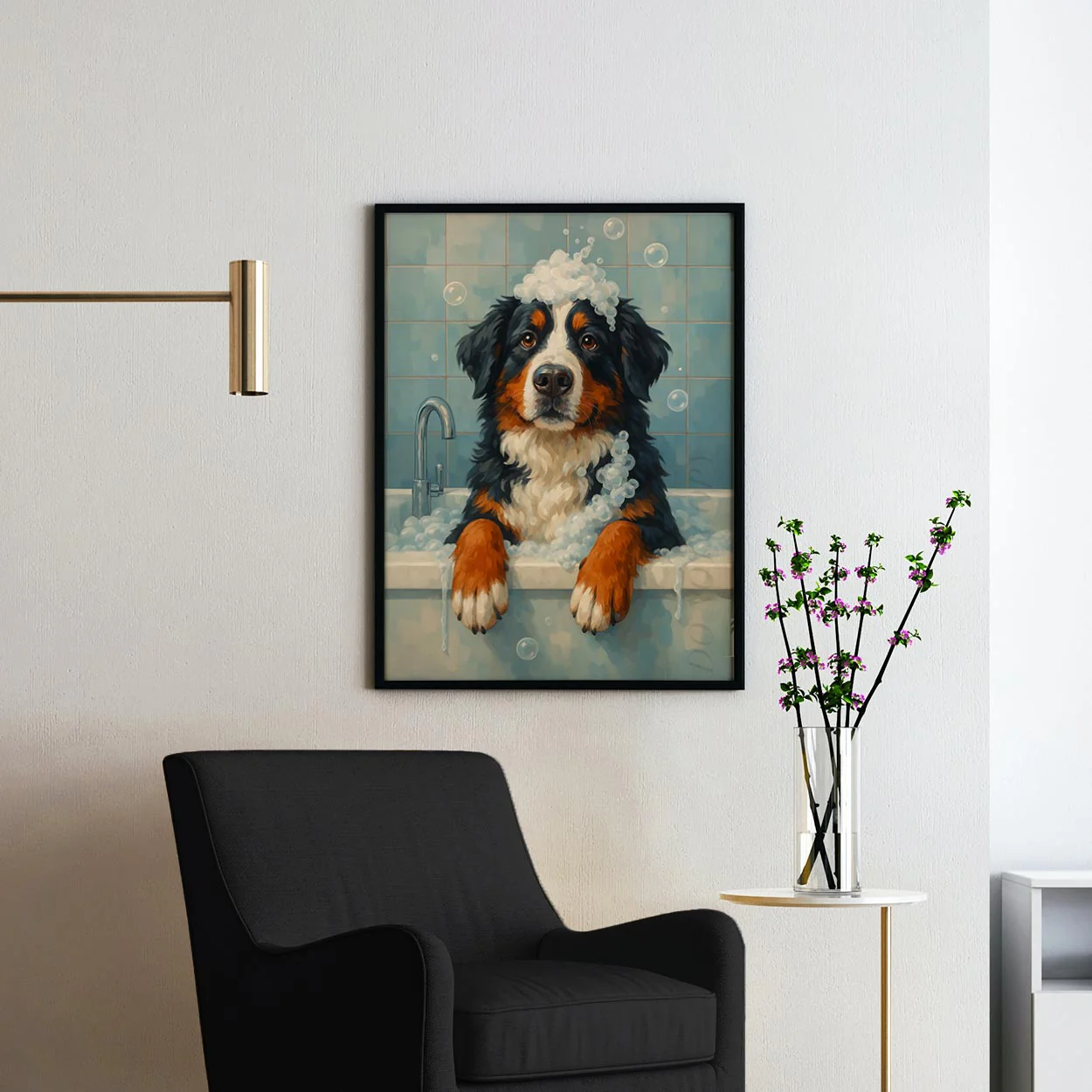 Bernese Mountain Dog Bathtub Bubble Bath - Image 2