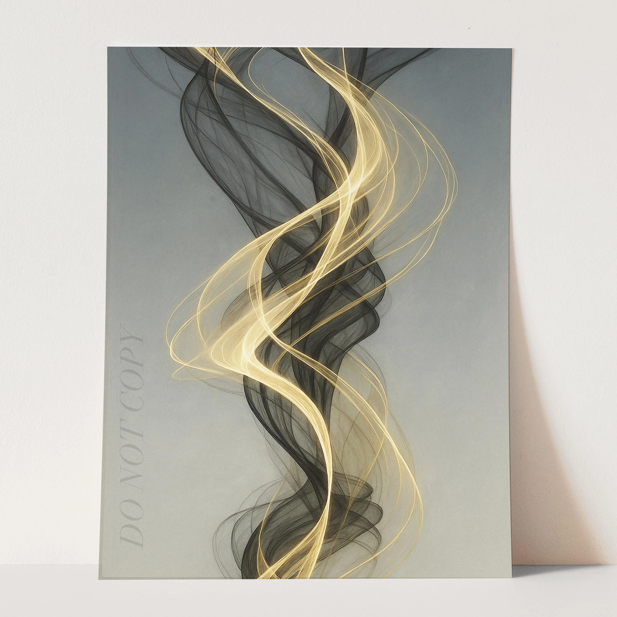 Black And Gold Abstract Spirals - Image 3