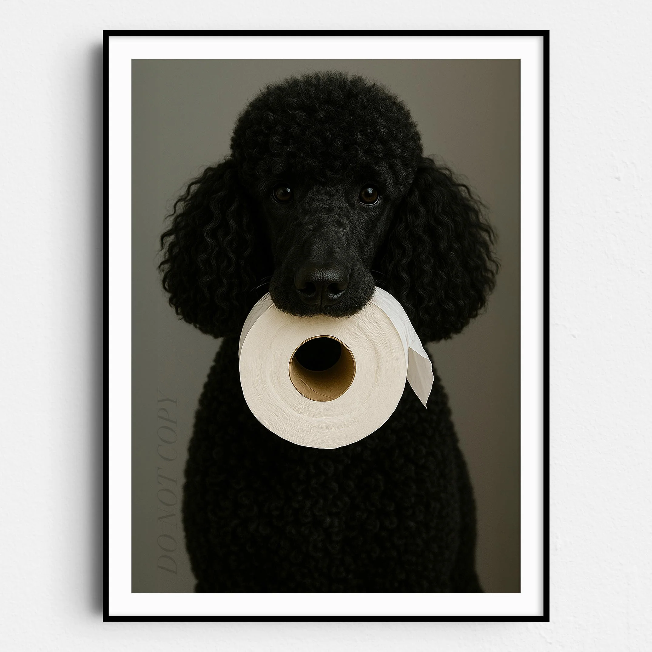 Black Poodle Dog Toilet Paper